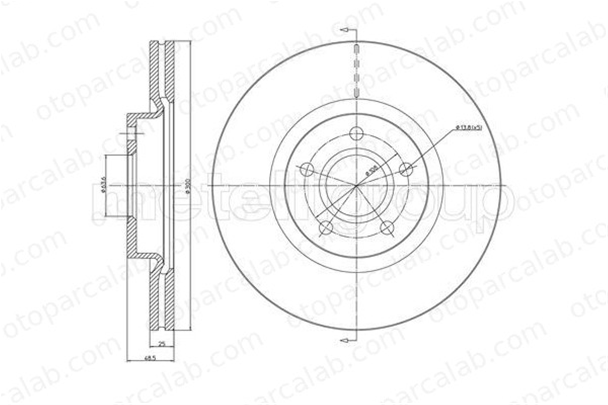 CIFAM 800-687C Fren Disk Ayna Ön Sağ ve Sol FORD FOCUS III FOCUS III Turnier DV611125CA DV611125EA