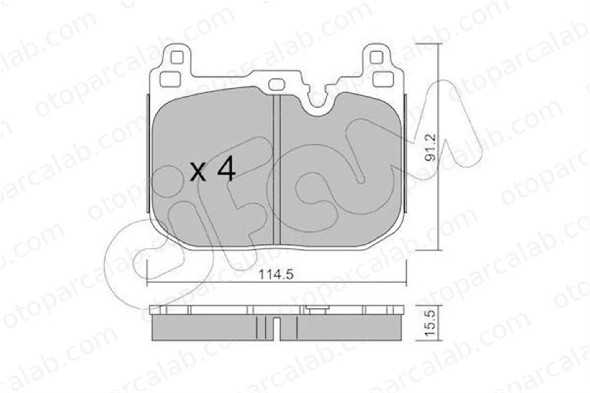 CIFAM 822-1015-4 Fren Disk Balata Ön BMW X2 1 82210154 34106889266