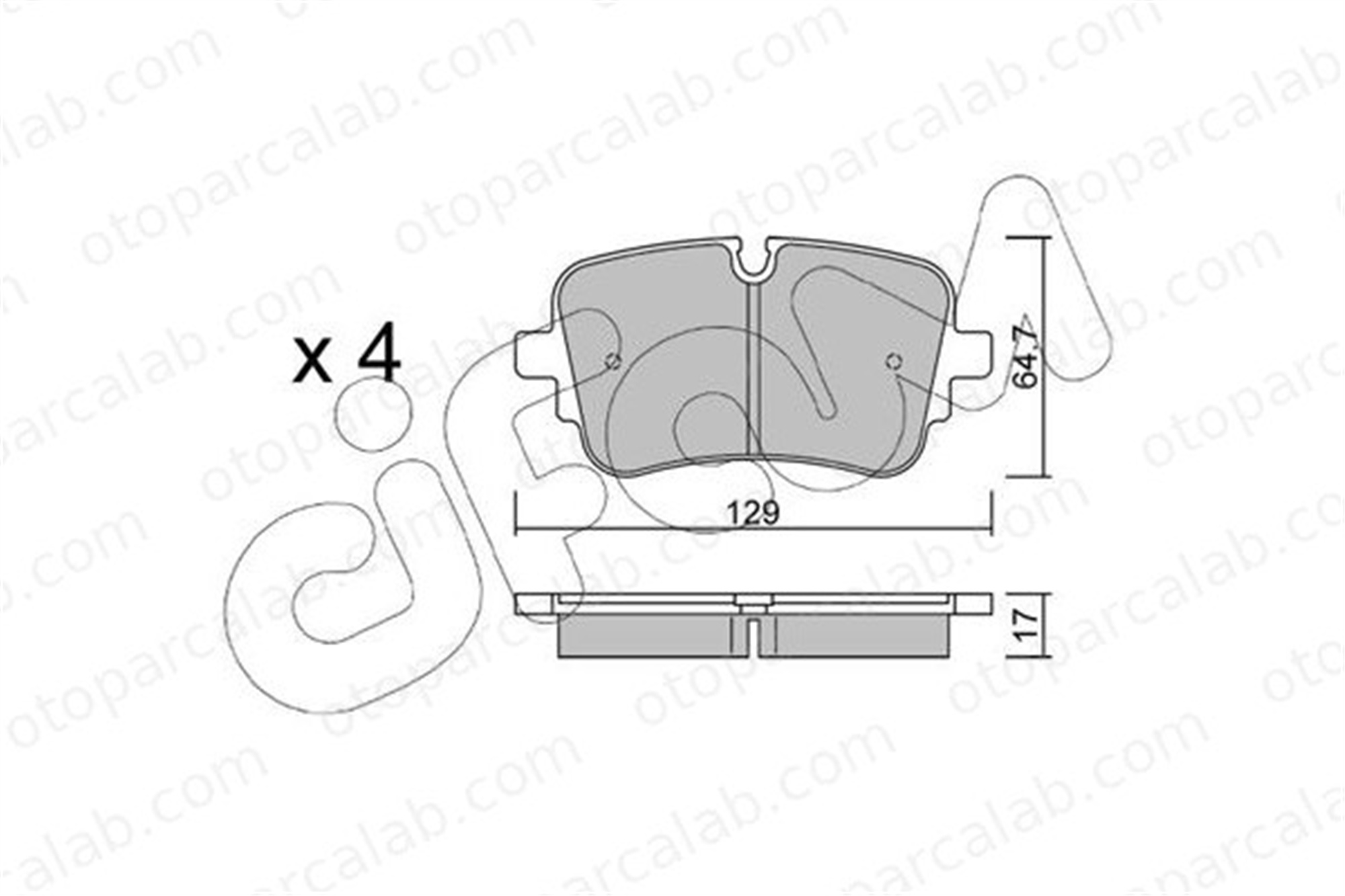 CIFAM 822-1130-1 Fren Disk Balata Ön AUDI A8 D5 Q8 4M0698451AD 4M0698451BE
