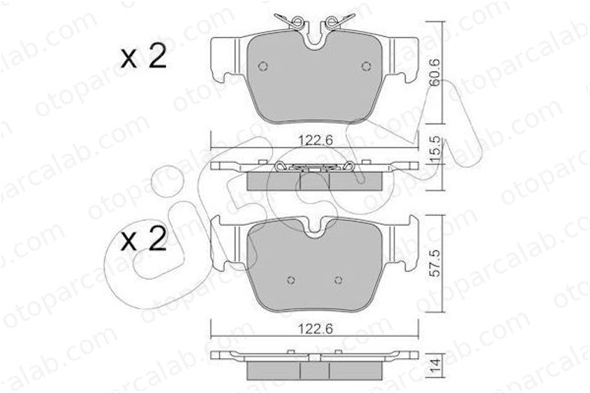 CIFAM 822-1267-0 Fren Disk Balata Ön BMW X2 1 82212670 34206885600