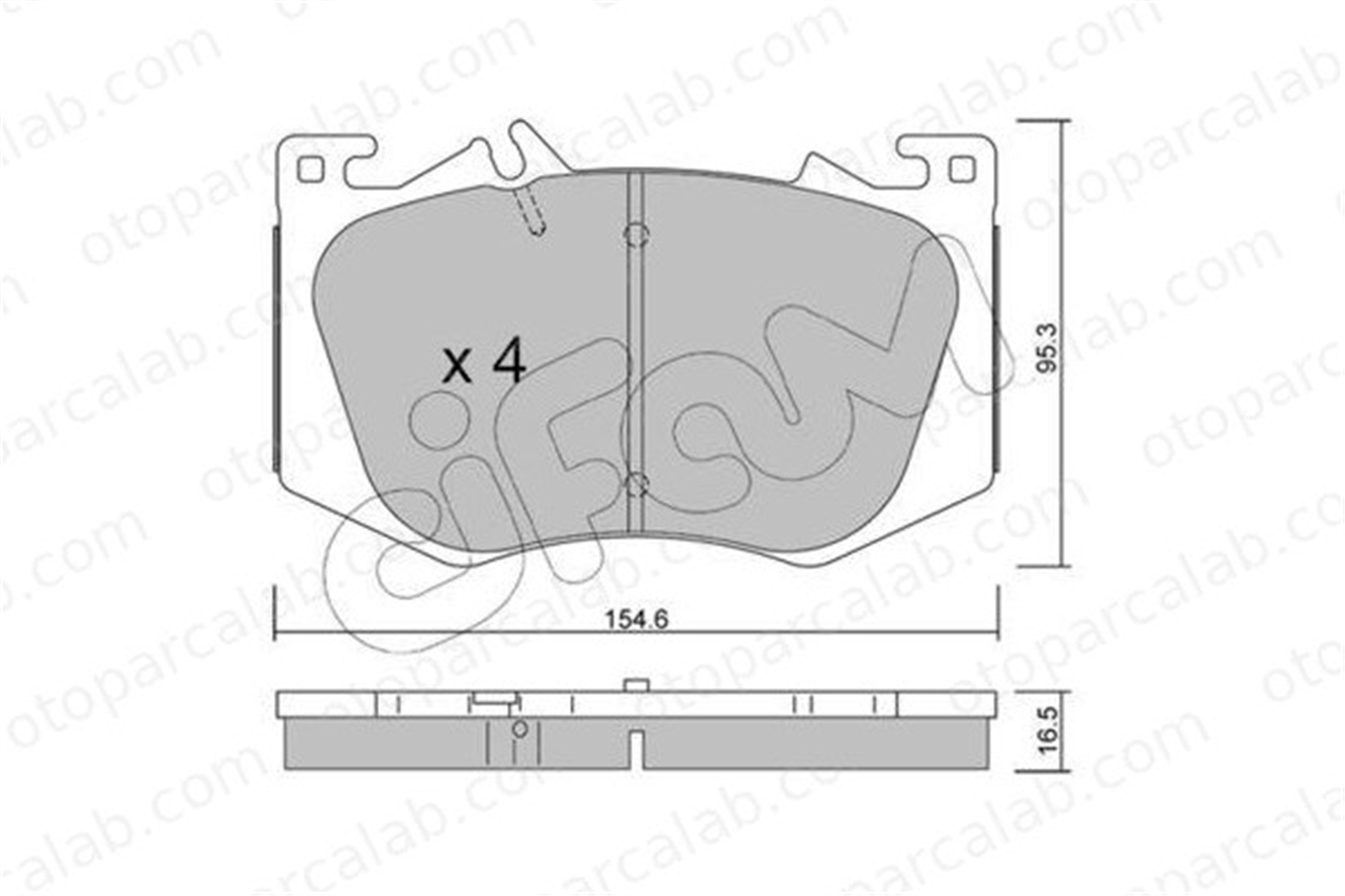 CIFAM 822-1269-0 Fren Disk Balata Ön MERCEDES-BENZ A-SERISI A-SERISI Sedan A0004207405 A0004208302