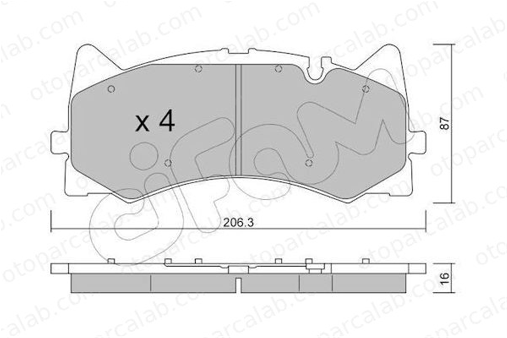 CIFAM 822-1271-0 Fren Disk Balata Ön MERCEDES-BENZ AMG GT AMG GT Roadster 82212710 4204700