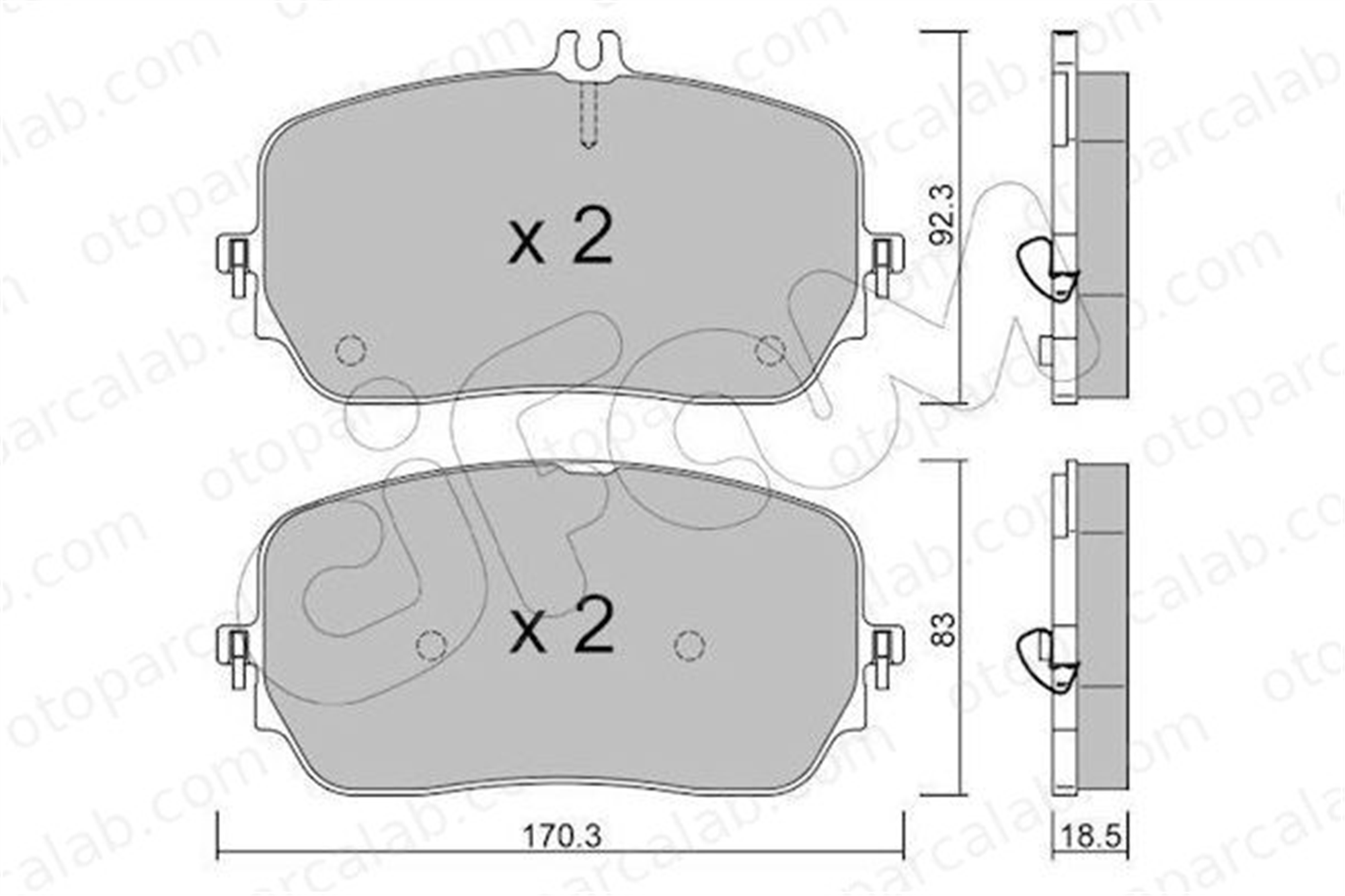 CIFAM 822-1272-0 Fren Disk Balata Ön MERCEDES-BENZ GLE GLE Coupe 82212720 4201003