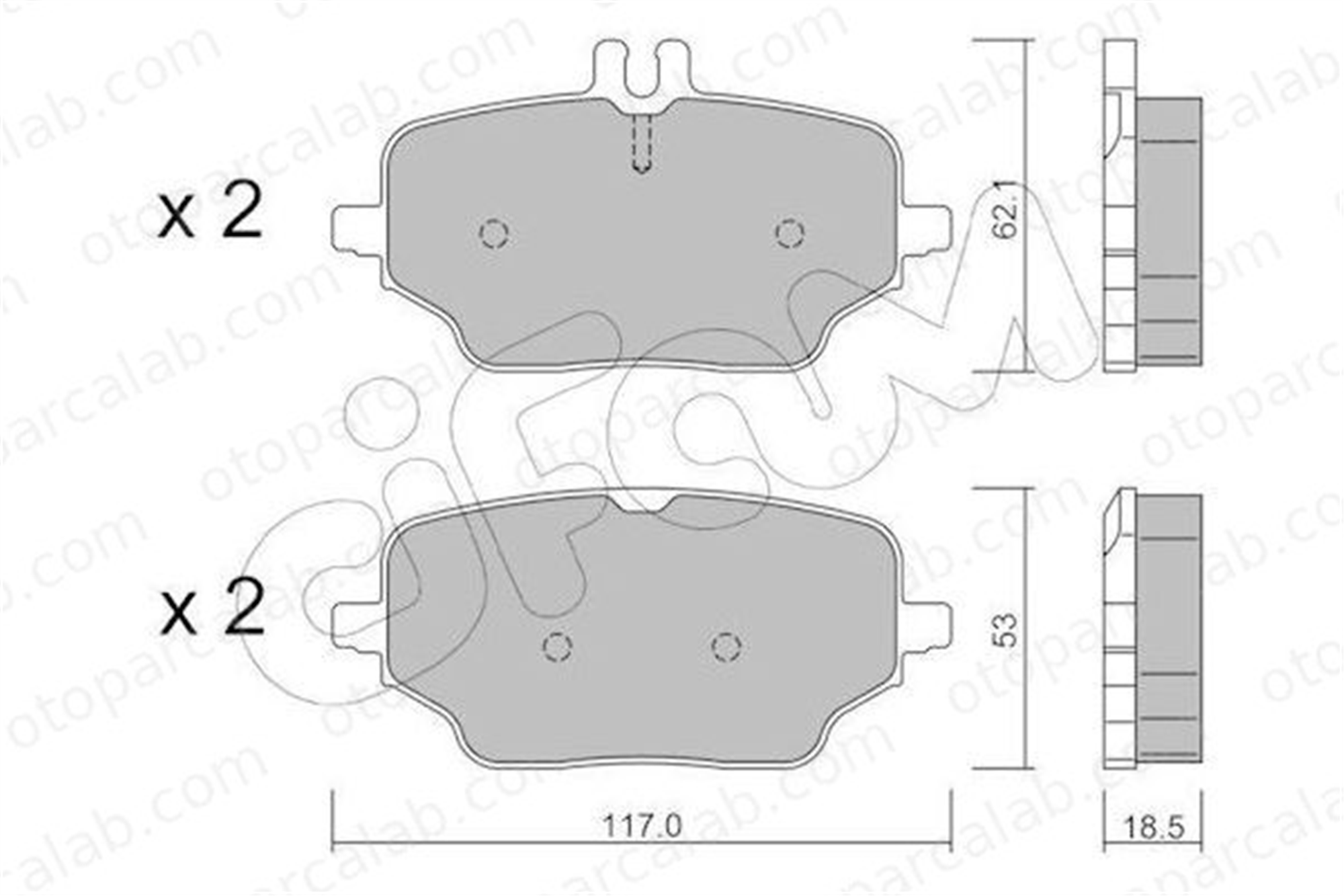CIFAM 822-1273-0 Fren Disk Balata Ön MERCEDES-BENZ GLE GLE Coupe 82212730 4203902
