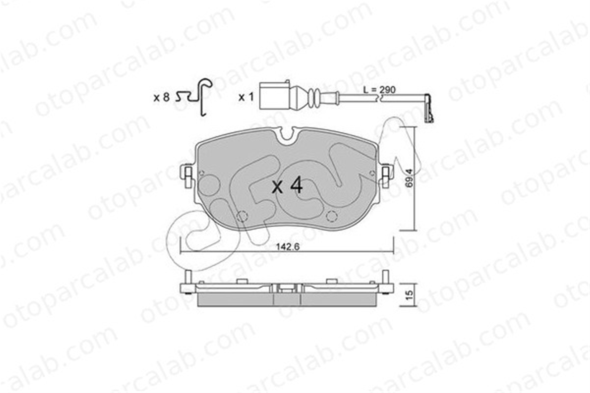 CIFAM 822-1319-0 Fren Disk Balata Ön VW ID.3 ID.4 1EA698151A 1EA698151M