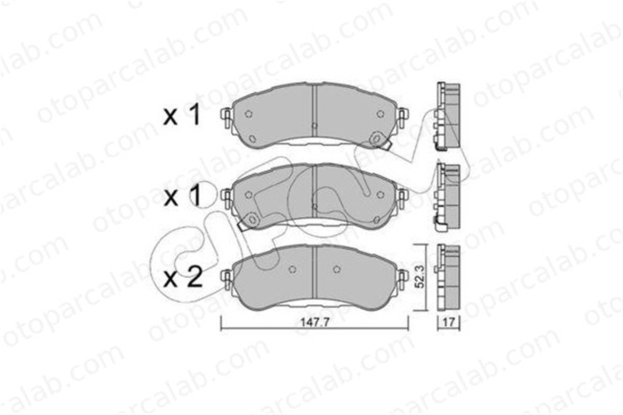 CIFAM 822-1344-0 Fren Disk Balata Arka FORD RANGER JB3C2M007AB JB3Z2200D