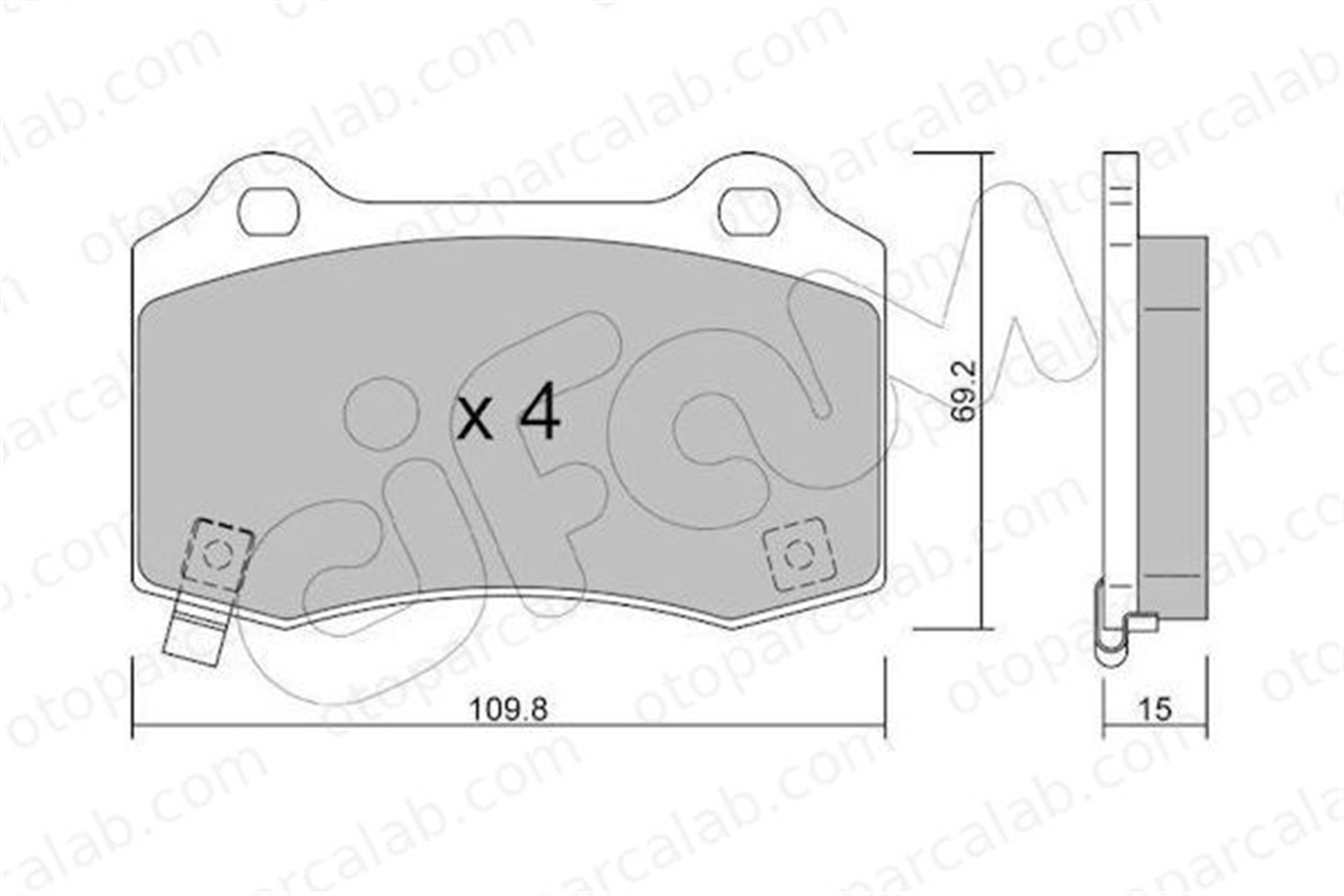 CIFAM 822-251-6 Fren Disk Balata Ön DODGE CHALLENGER Coupe CHARGER 8222516 89047744
