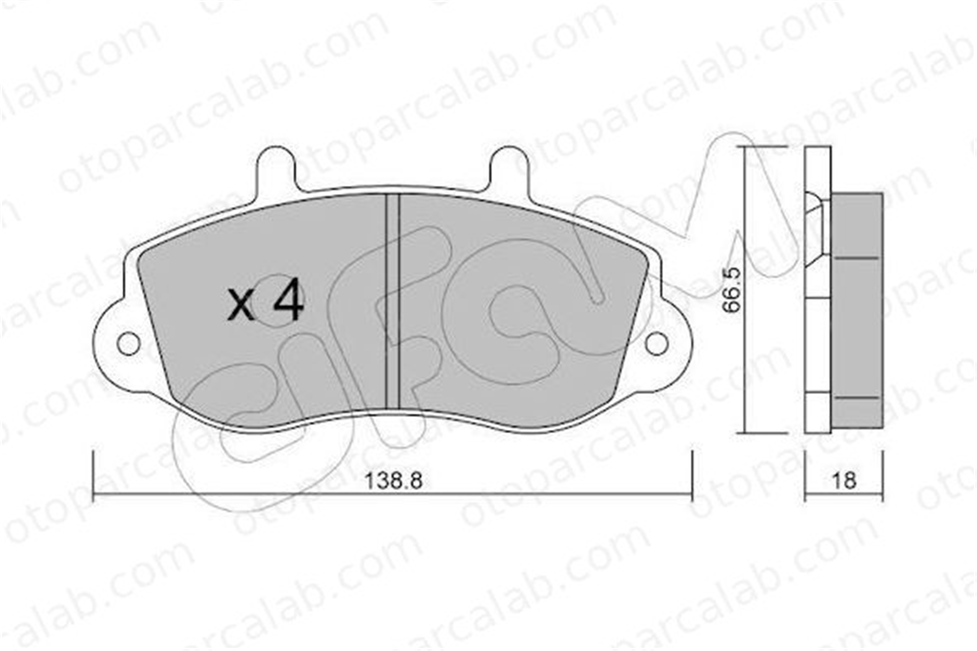 CIFAM 822-264-0 Fren Disk Balata Ön OPEL MOVANO A Minibüs/Otobüs MOVANO A Panelvan/Van 8222640 1605979