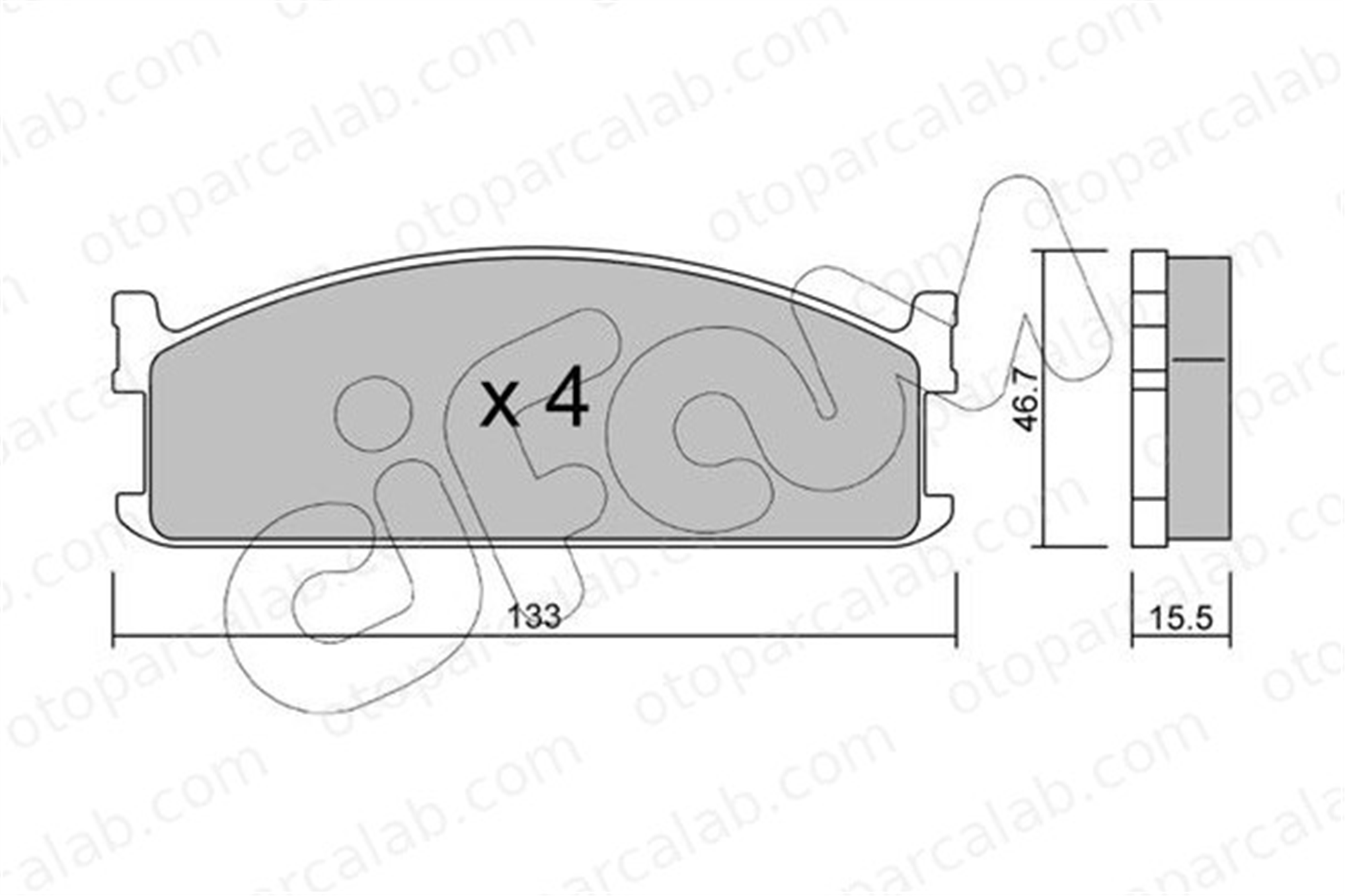 CIFAM 822-265-0 Fren Disk Balata Ön ISUZU MIDI Panelvan/Van MIDI Minibüs/Otobüs 8970784570 94337743