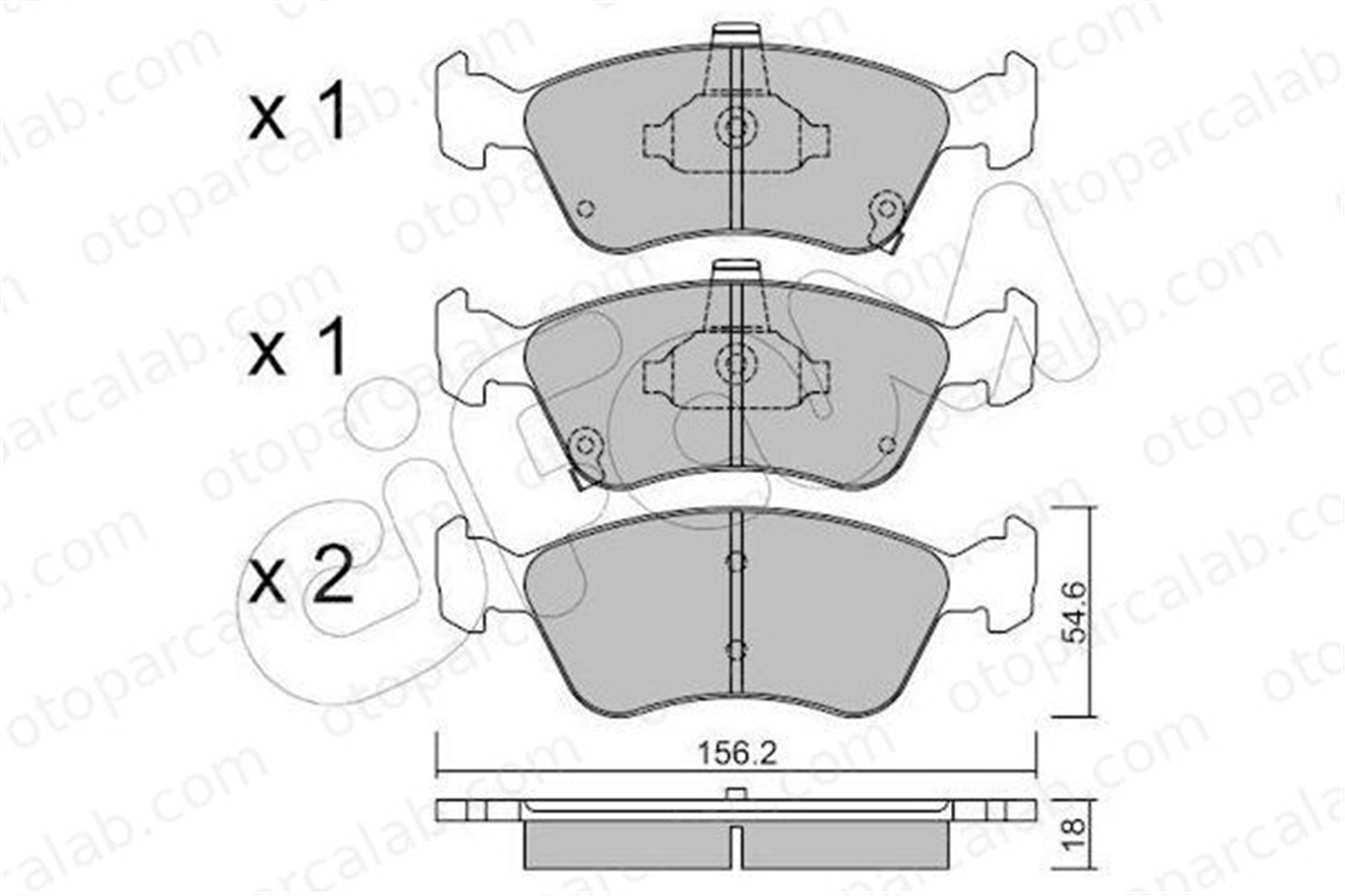 CIFAM 822-287-0 Fren Disk Balata Ön TOYOTA AVENSIS AVENSIS Liftback 8222870 446505020