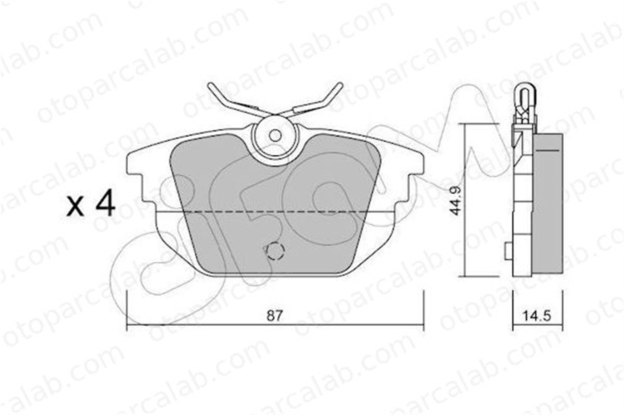 CIFAM 822-299-0 Fren Disk Balata Ön ALFA ROMEO SPIDER 145 8222990 46602617