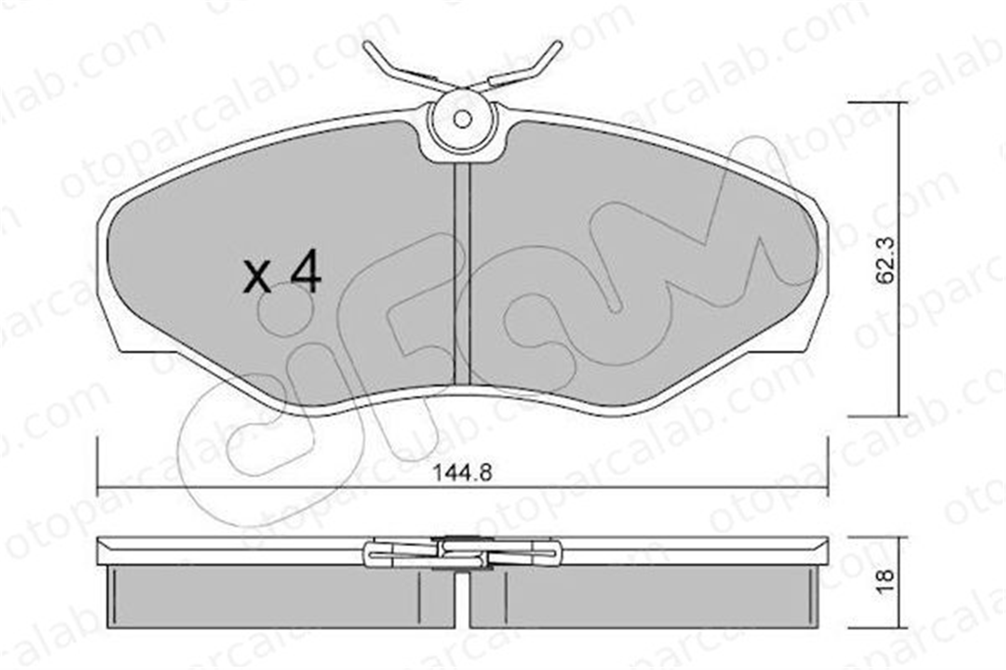 CIFAM 822-338-2 Fren Disk Balata Ön RENAULT TRAFIC II Panelvan/Van OPEL VIVARO A Minibüs/Otobüs 8223382 4106000Q1F
