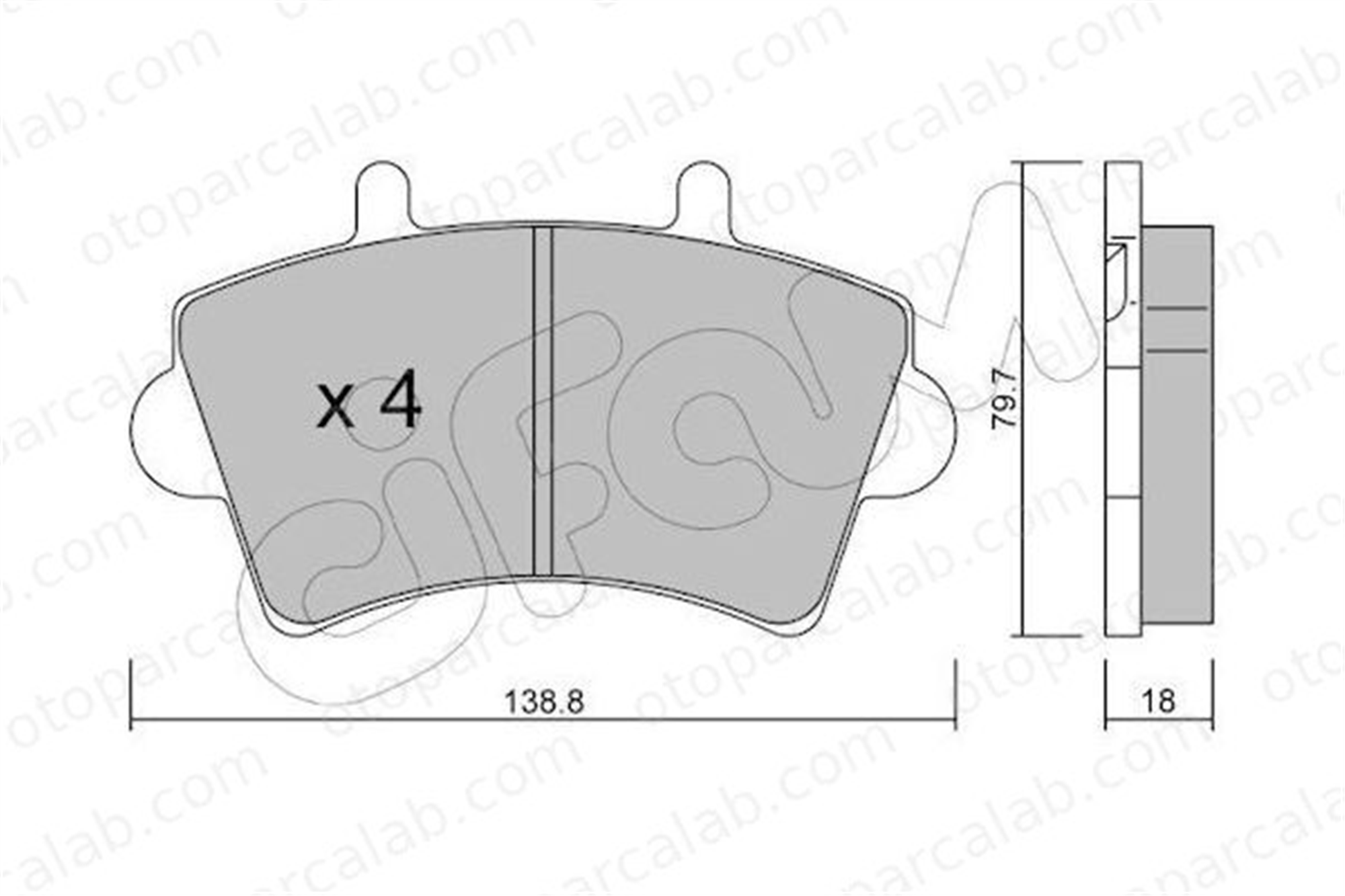 CIFAM 822-545-0 Fren Disk Balata Ön OPEL MOVANO A Panelvan/Van RENAULT MASTER II Minibüs/Otobüs 8225450 4106000QAD