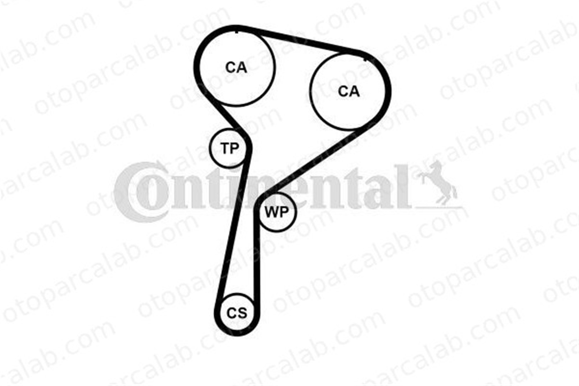 CONTINENTAL CT1244WP2 Triger Kayış Seti MERCEDES-BENZ CITAN Kasa/büyük limuzin NISSAN NV250 Panelvan/Van 119A02552R 130288608R
