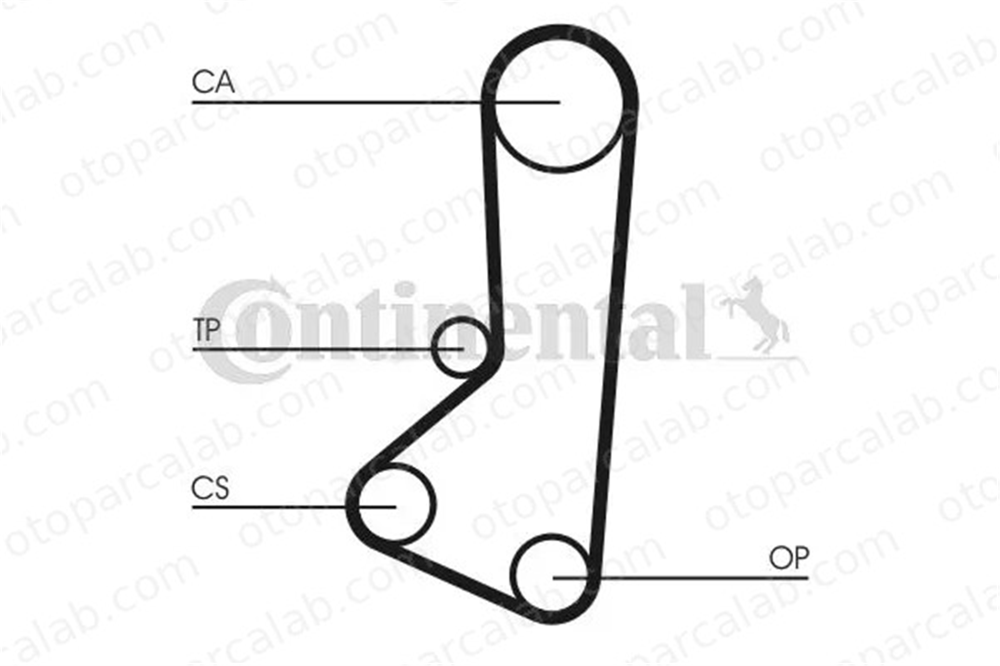 CONTINENTAL CT511 Triger Kayışı MITSUBISHI SPACE WAGON CORDIA 2431232820 MD015701