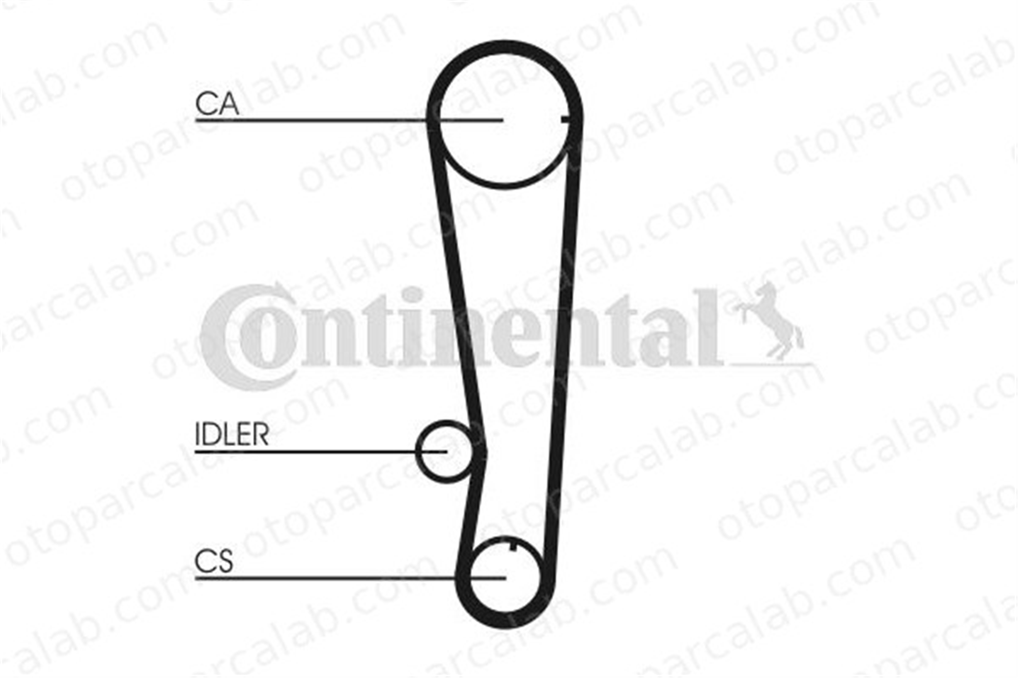 CONTINENTAL CT715 Triger Kayışı MITSUBISHI COLT II HYUNDAI PONY MD113564 2431224000