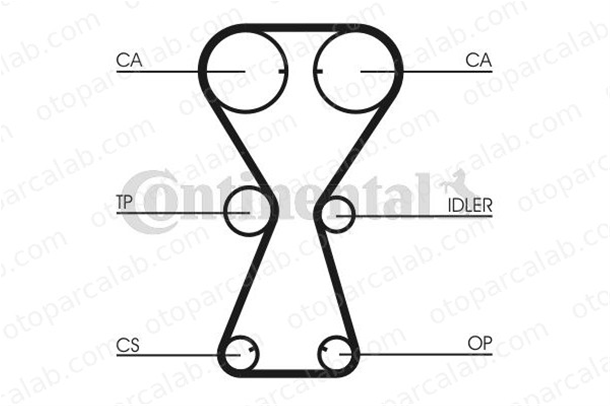 CONTINENTAL CT826 Triger Kayışı MITSUBISHI COLT III HYUNDAI LANTRA I 2431233010 2431233020