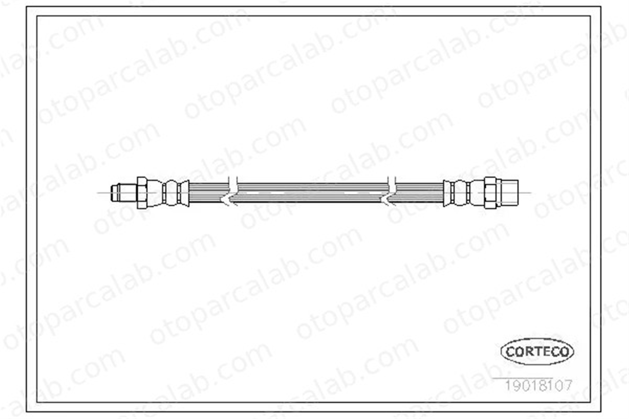 CORTECO 19018107 Fren Hortumu Ön Sağ veya Sol VW SCIROCCO GOLF I 19018107 545063