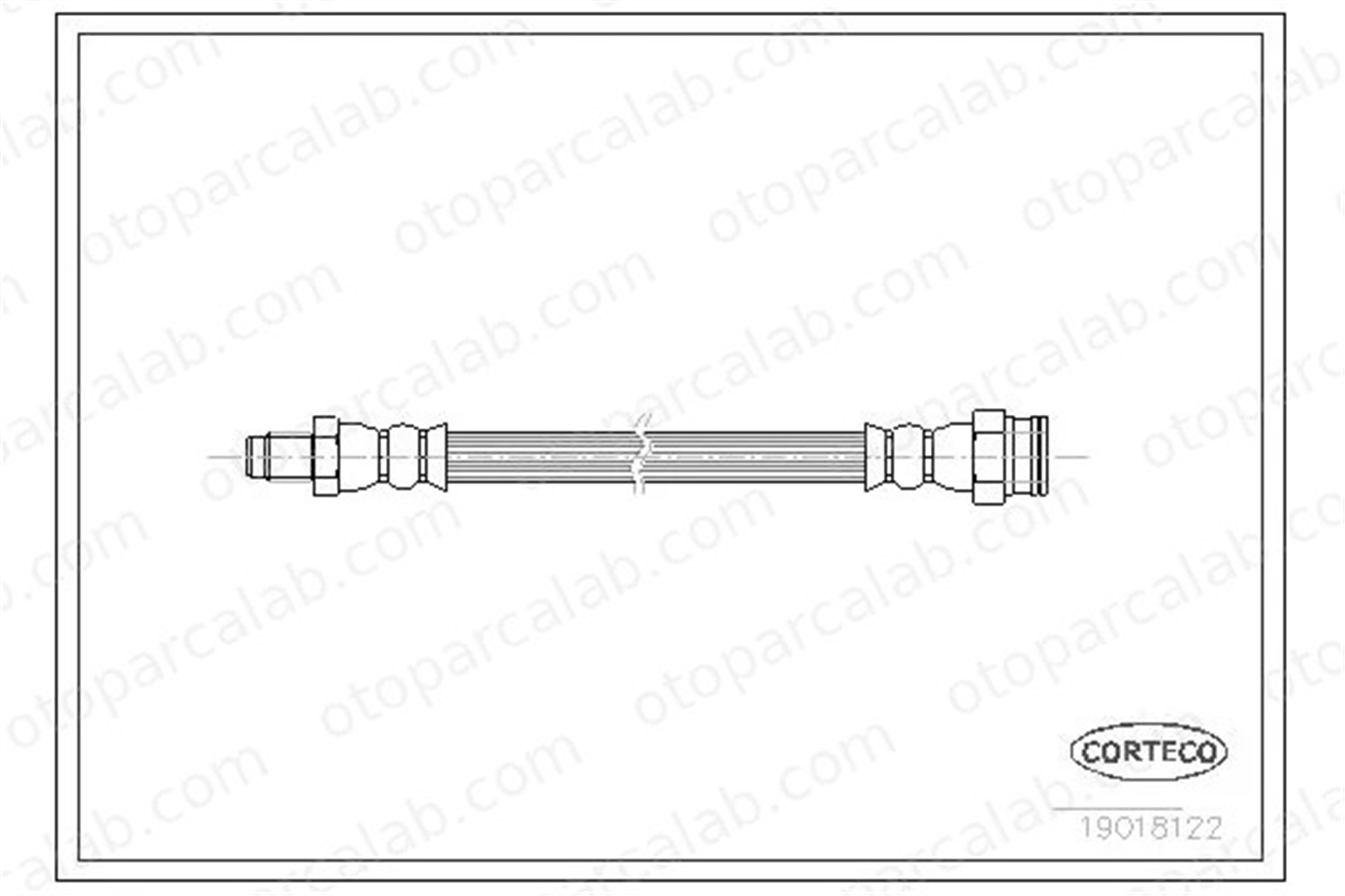 CORTECO 19018122 Fren Hortumu Arka Sağ veya Sol FIAT UNO ARGENTA 19018122 5968116