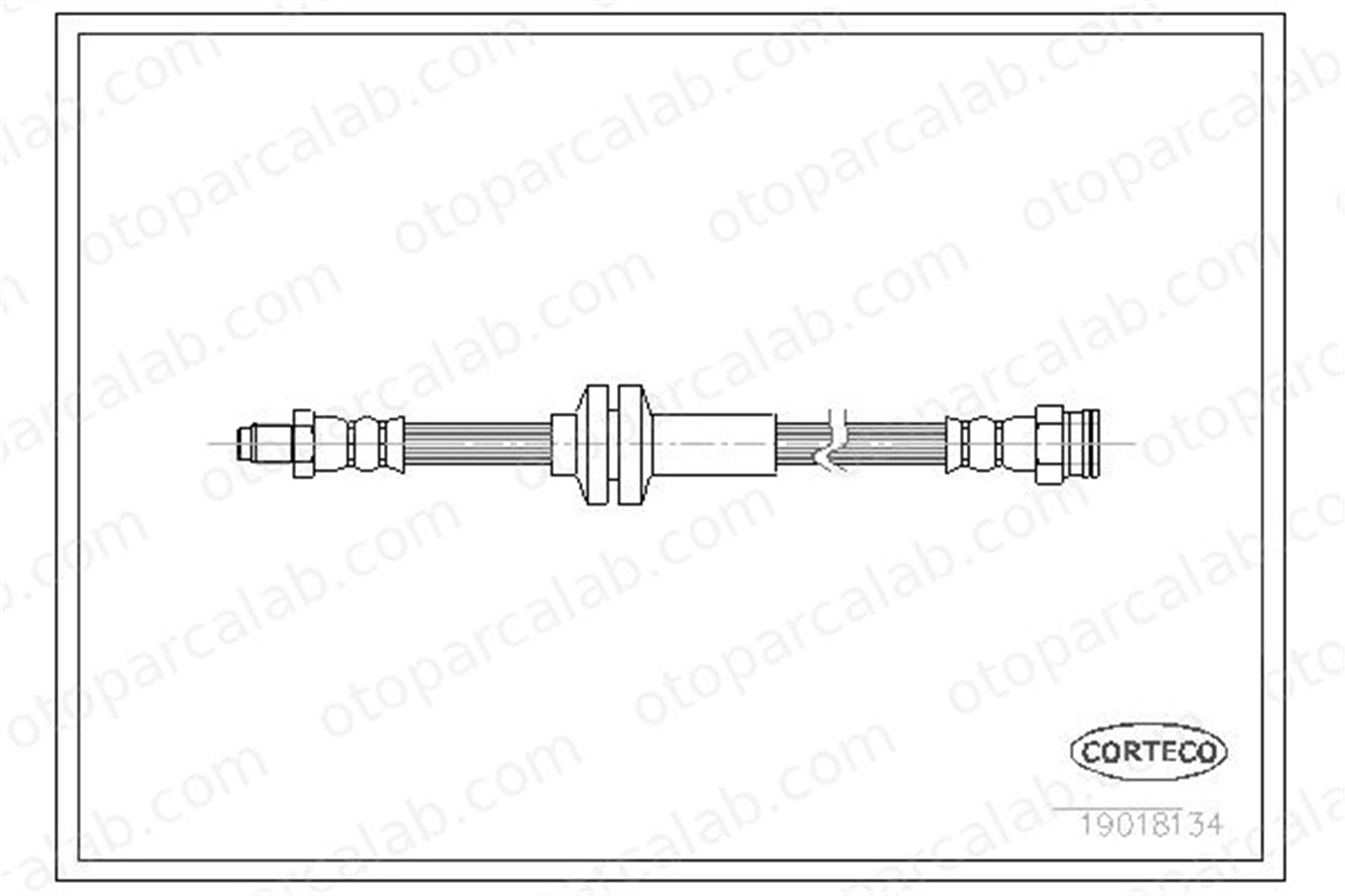 CORTECO 19018134 Fren Hortumu Ön Sağ veya Sol LANCIA THEMA FIAT CROMA 32924 82407928