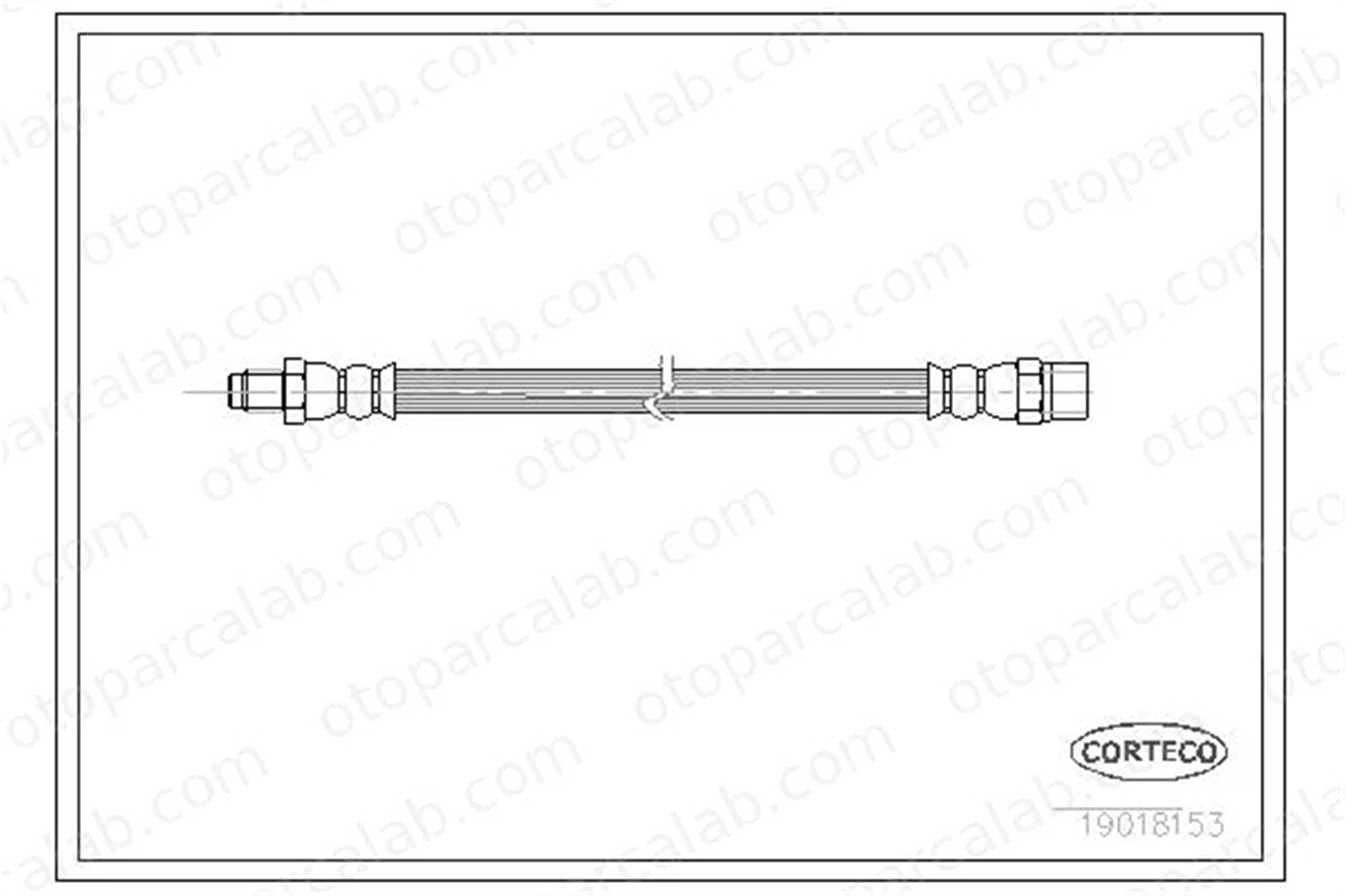 CORTECO 19018153 Fren Hortumu Ön Sağ veya Sol FORD TRANSIT Platform şasi 19018153 1560755