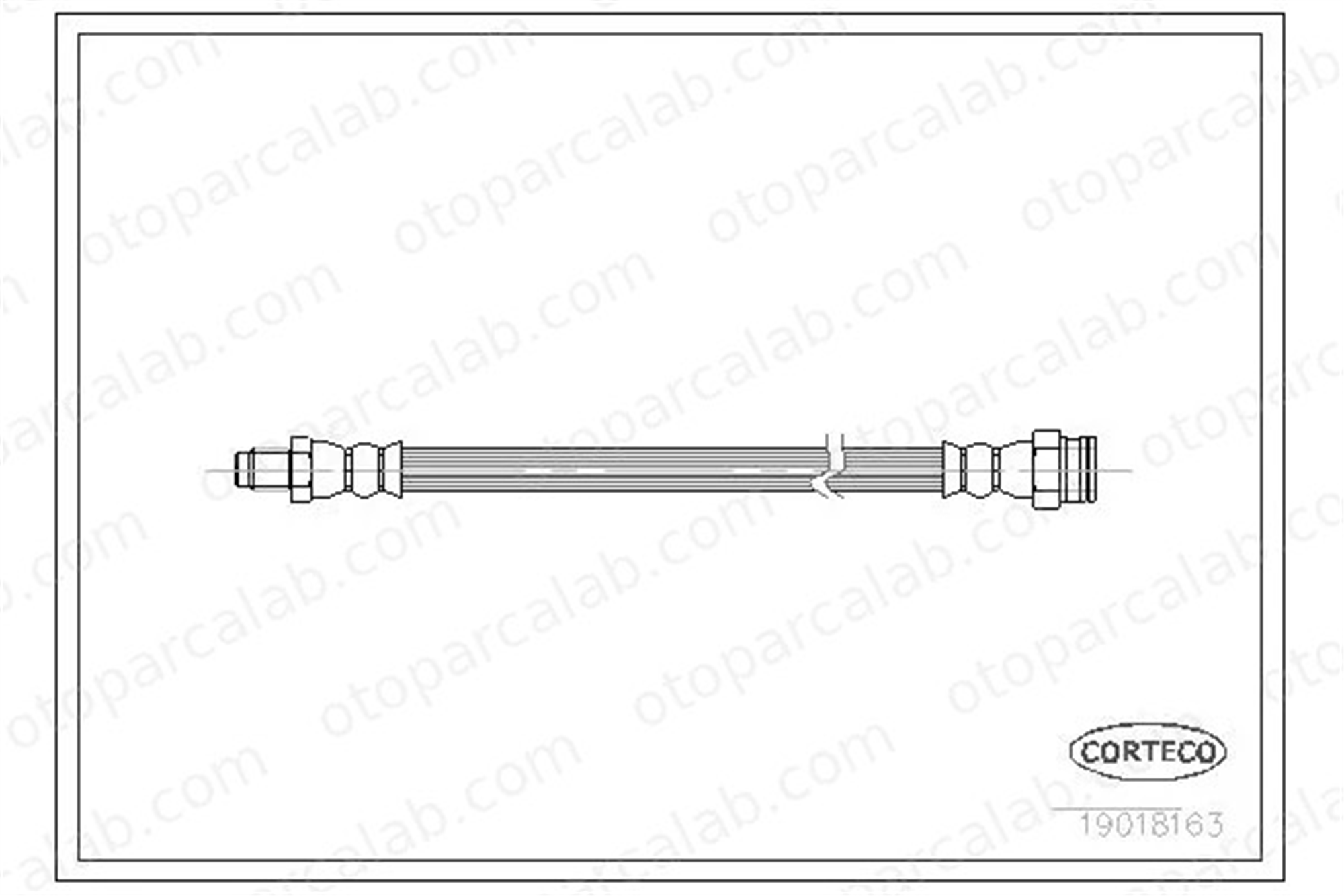 CORTECO 19018163 Fren Hortumu Ön Sağ veya Sol PEUGEOT 505 505 Break 19018163 480621