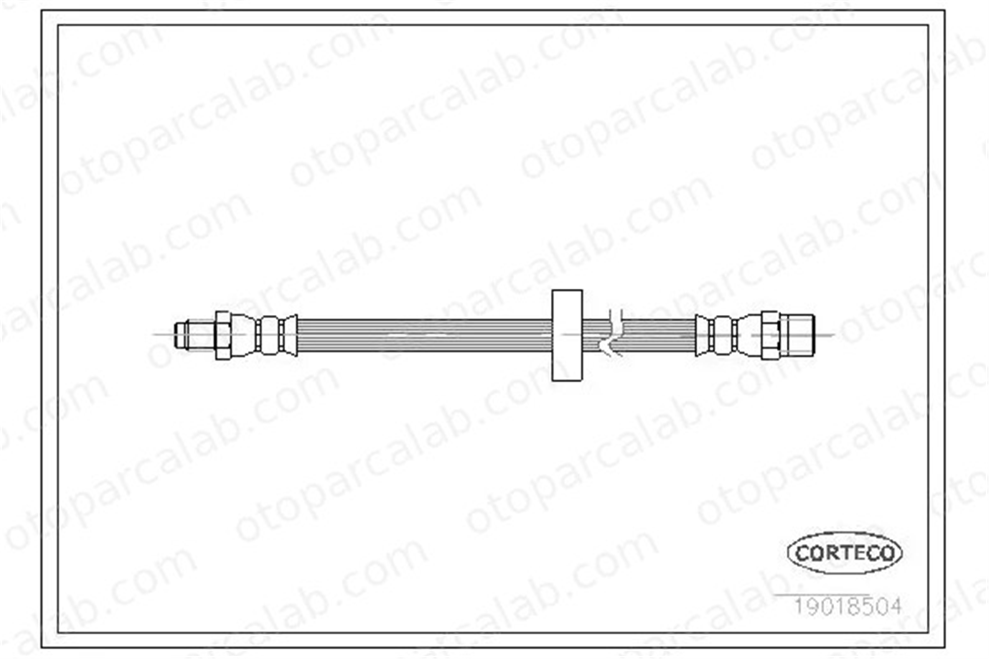 CORTECO 19018504 Fren Hortumu Ön Sağ veya Sol VW LT 28-35 I Panelvan/Van LT 28-35 I Minibüs/Otobüs 281611771C 431611707