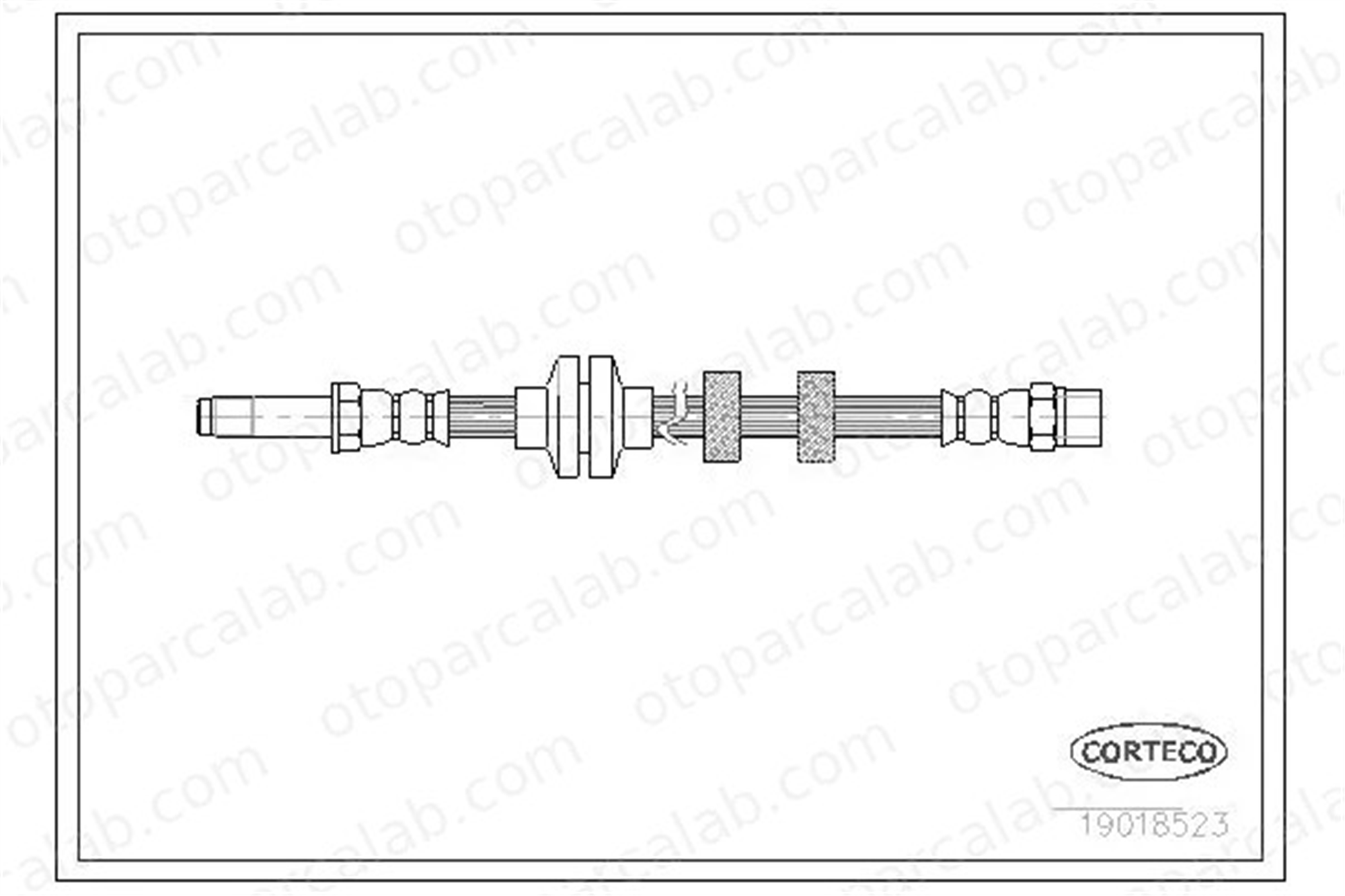 CORTECO 19018523 Fren Hortumu Ön Sağ veya Sol VW POLO SEAT IBIZA II 19018523 1H0611701