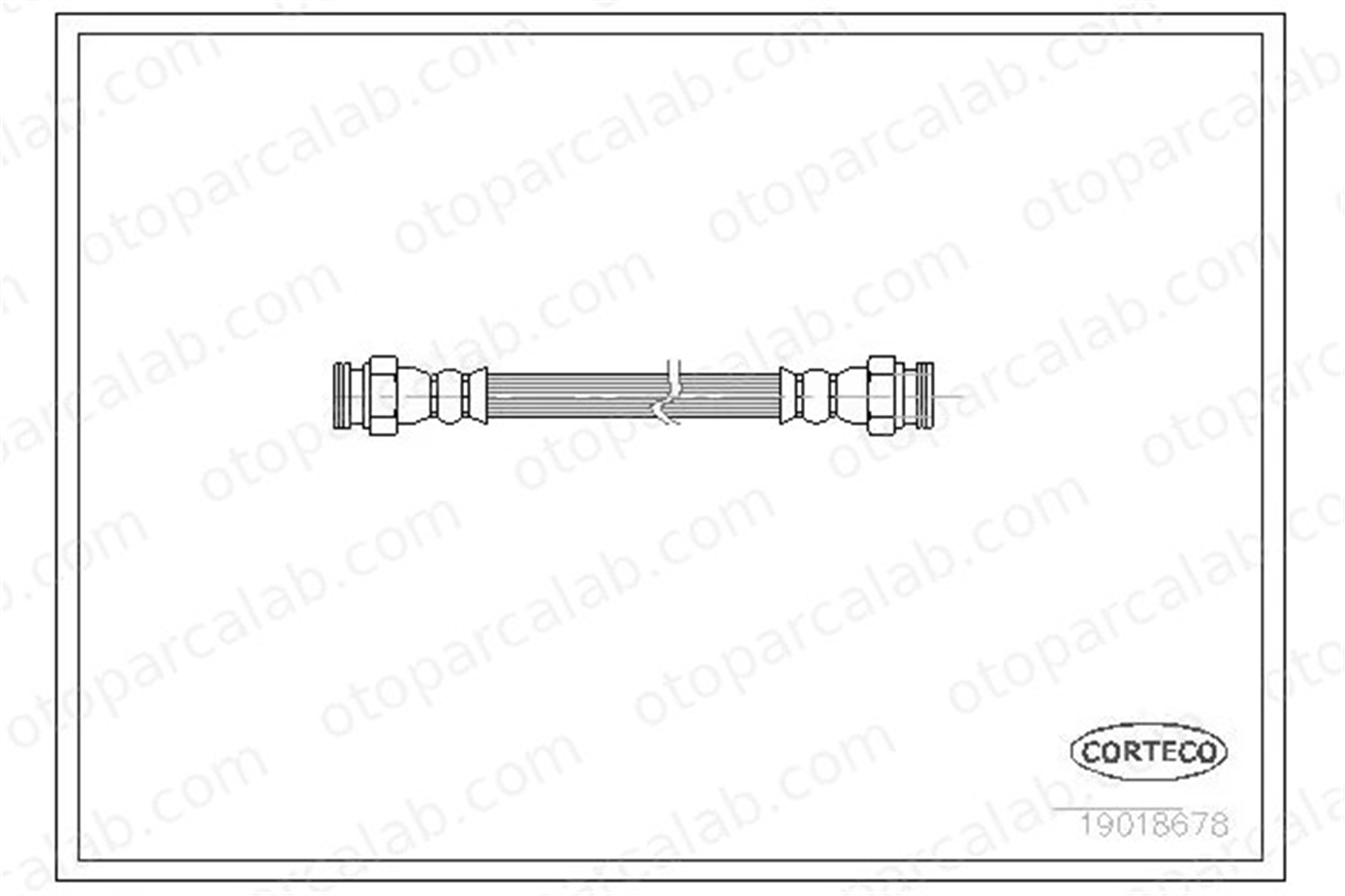 CORTECO 19018678 Fren Hortumu Arka Sağ veya Sol ALFA ROMEO MITO PEUGEOT 505 19018678 55701046
