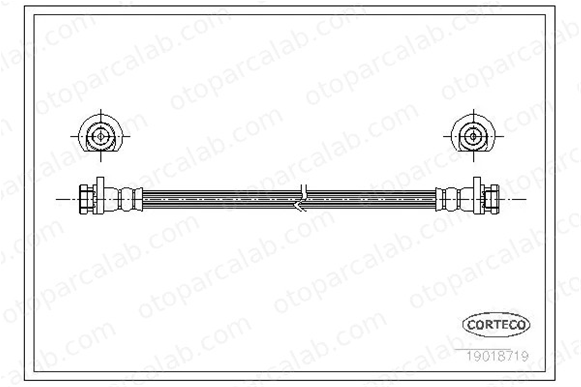 CORTECO 19018719 Fren Hortumu Arka Sağ veya Sol ROVER 400 II 200 II Hatchback 19018719 1466SA5020