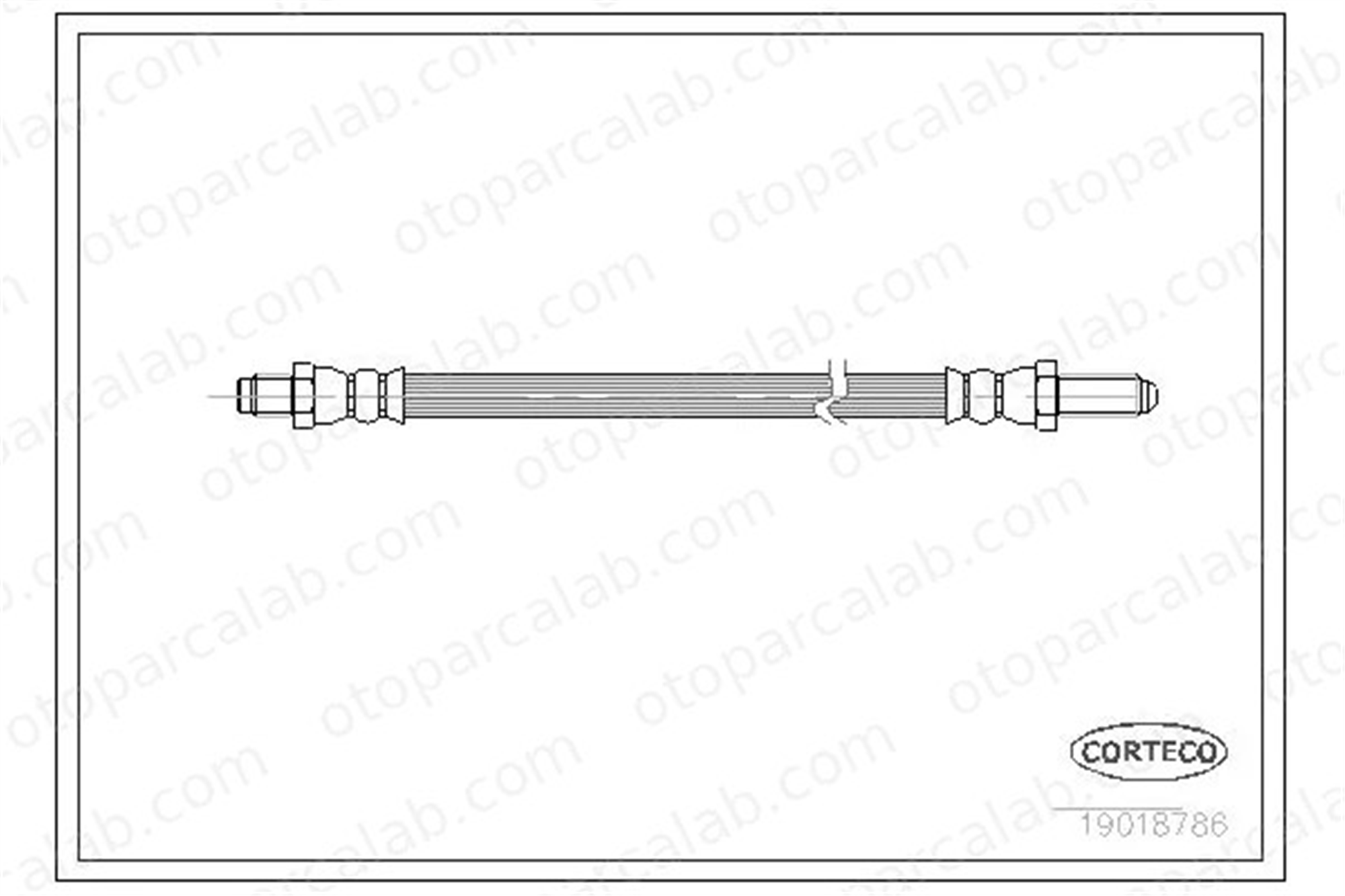 CORTECO 19018786 Fren Hortumu Arka Sağ veya Sol AUSTIN METRO I Fastback MG METRO 19018786 GBH223