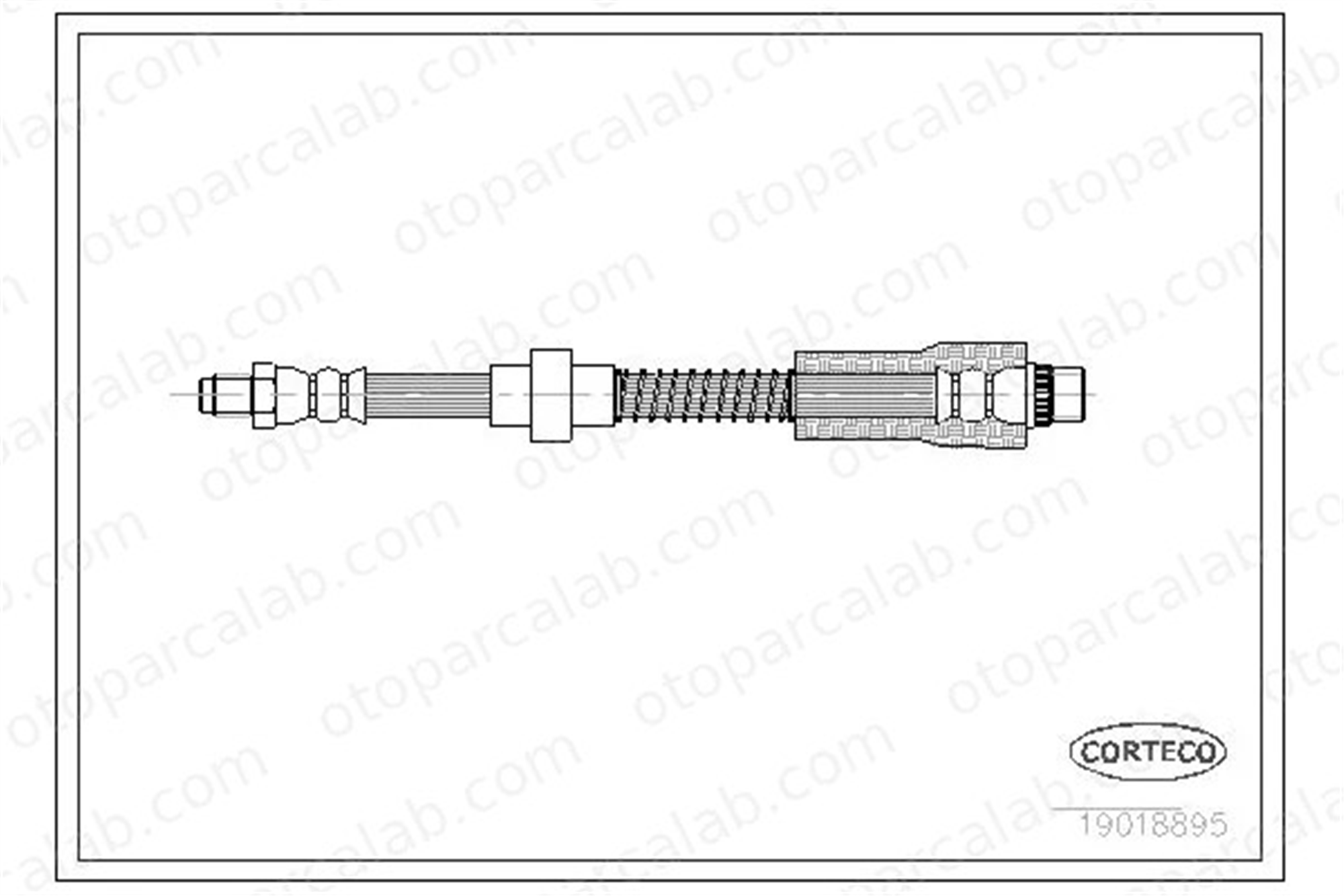 CORTECO 19018895 Fren Hortumu Ön Sağ veya Sol PEUGEOT 306 306 Hatchback 480662