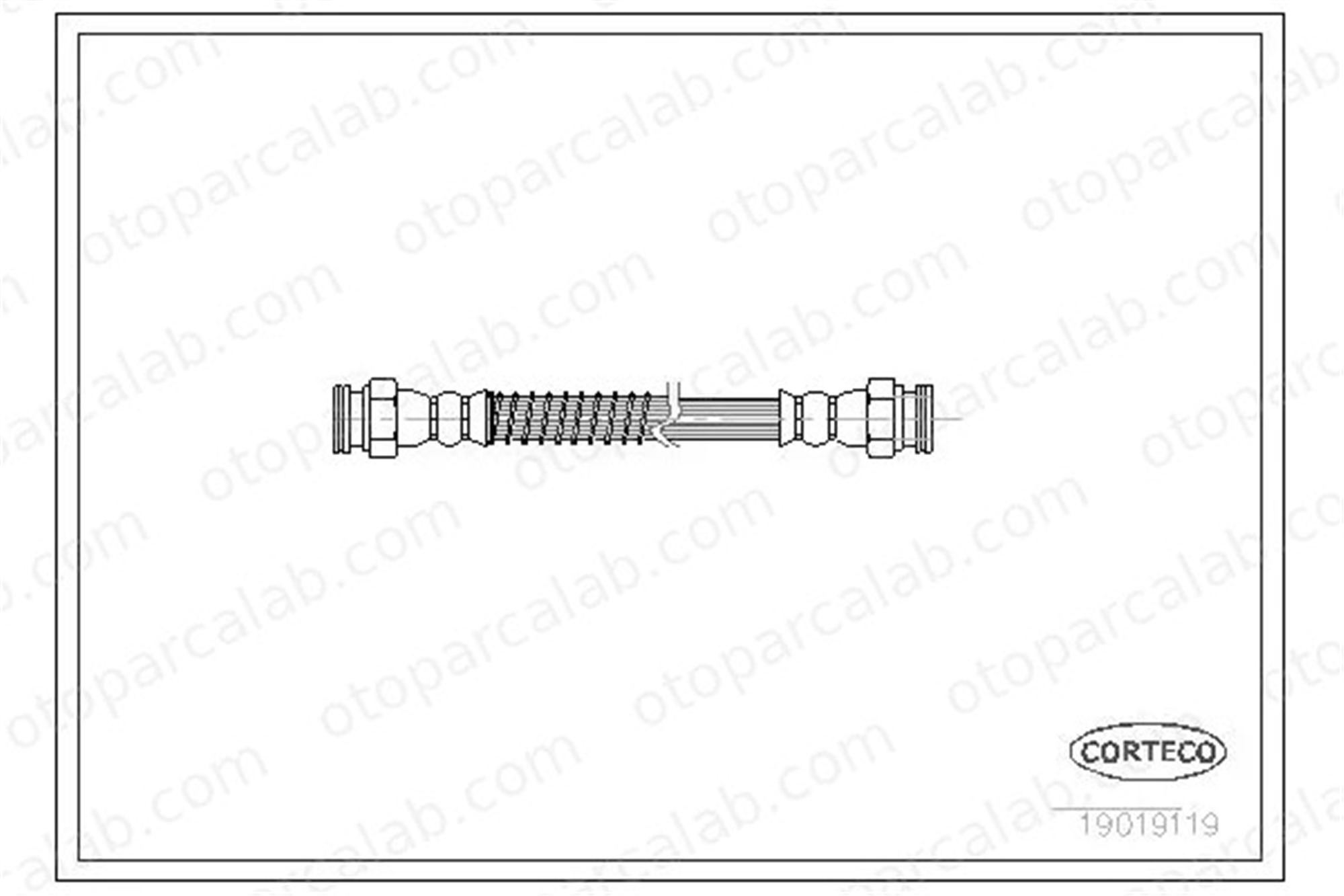 CORTECO 19019119 Fren Hortumu Arka Sağ veya Sol CITROËN XSARA ZX 480665 96089547