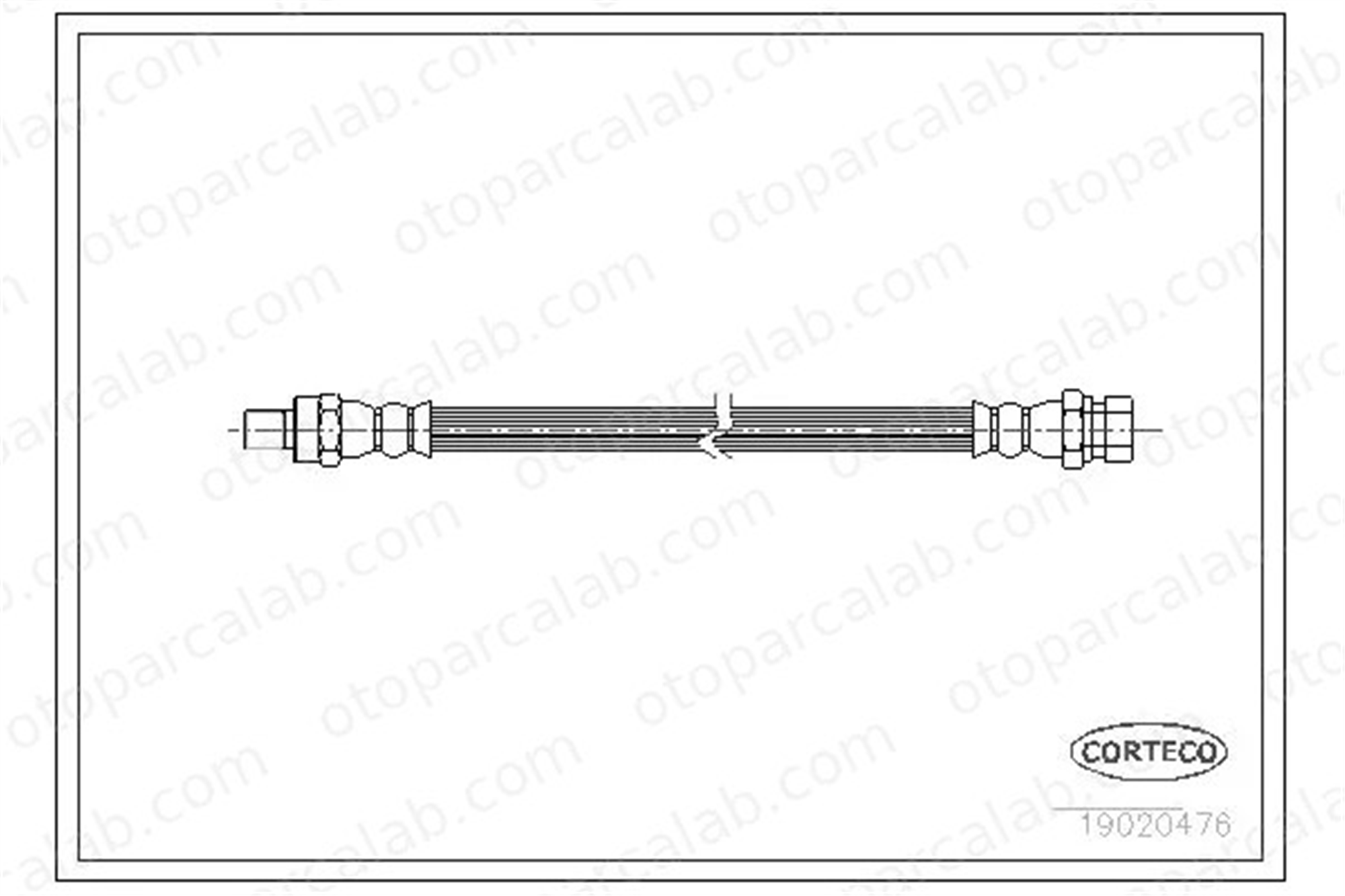 CORTECO 19020476 Fren Hortumu Arka Sağ veya Sol RENAULT 5 19020476 7701348648