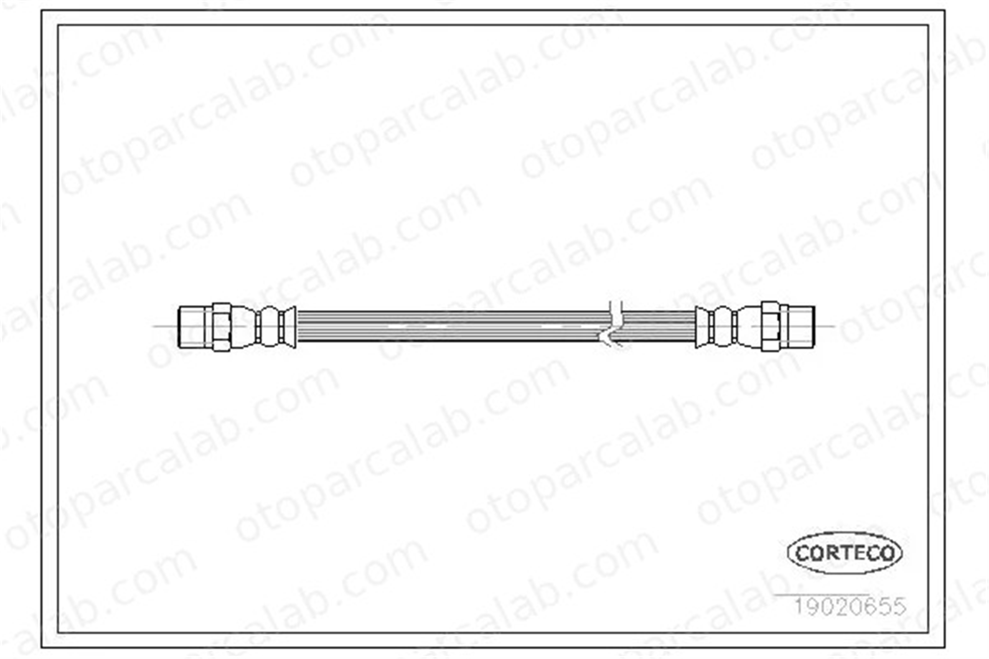 CORTECO 19020655 Fren Hortumu Arka Sağ veya Sol AUDI COUPE B3 80 B3 Sedan 811611775A