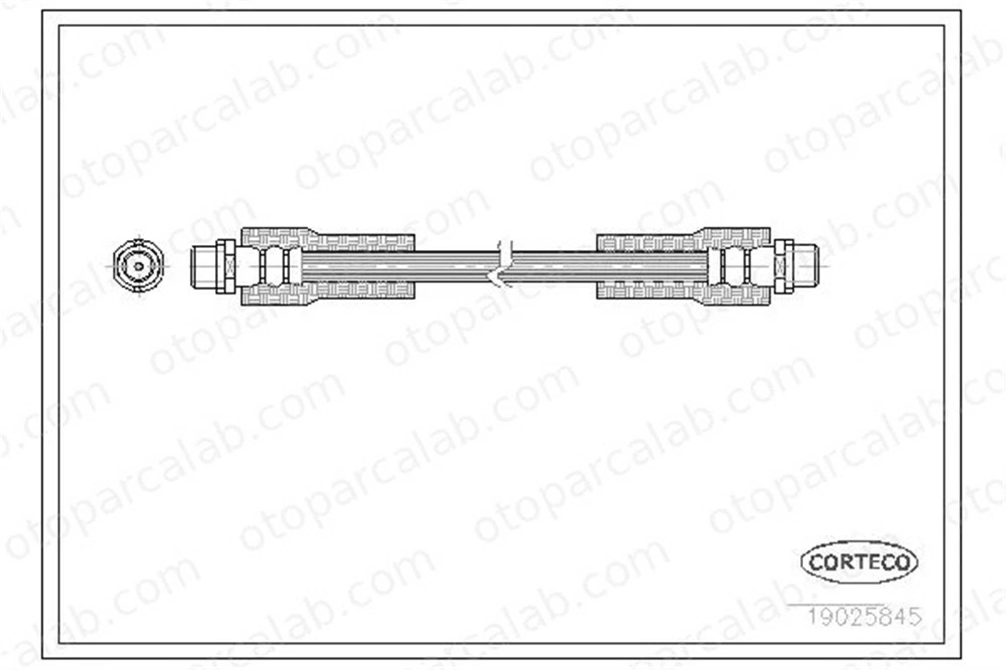 CORTECO 19025845 Fren Hortumu Ön Sağ veya Sol AUDI A6 C5 Avant A6 C5 19025845 3U0611707