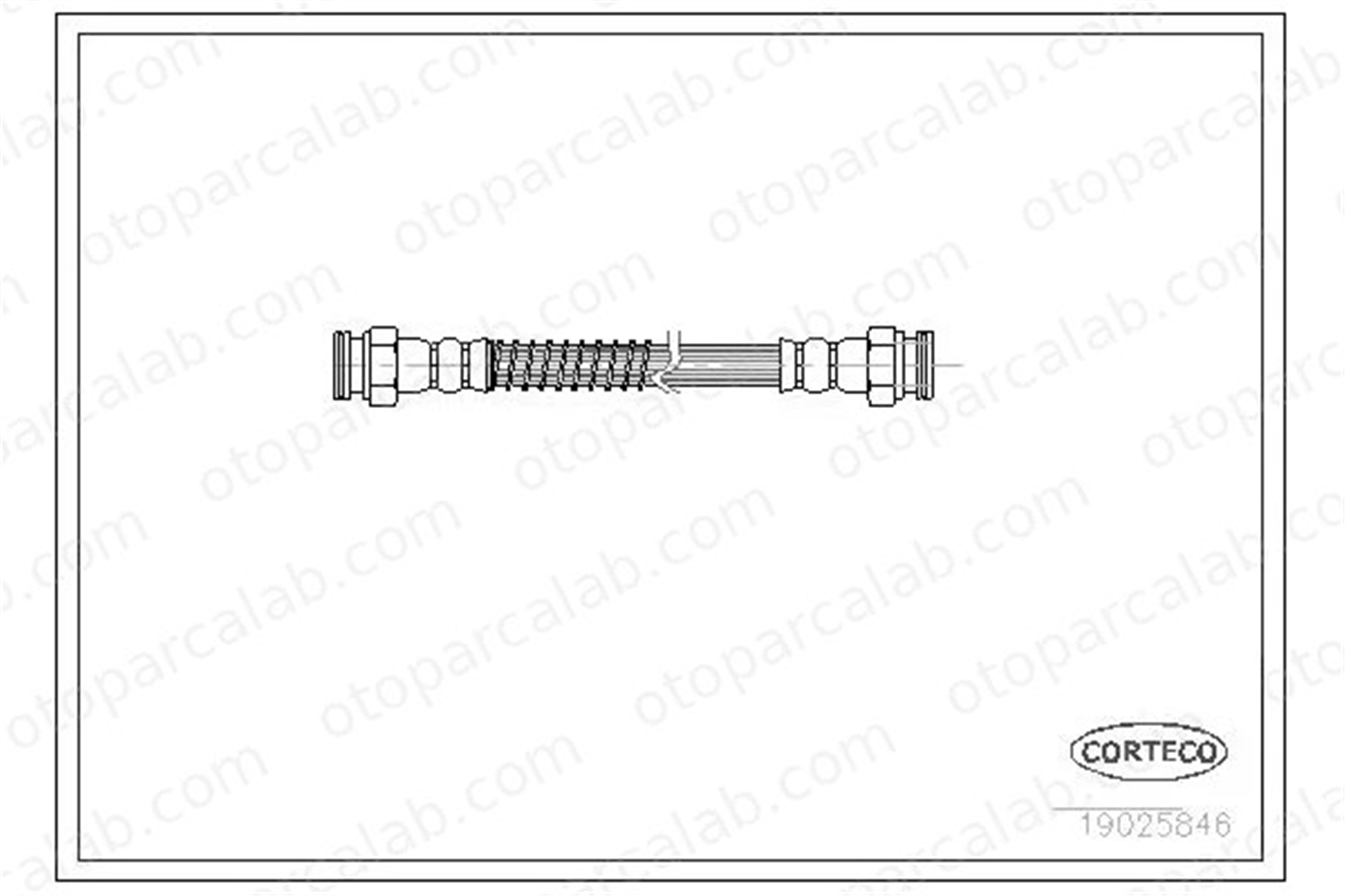 CORTECO 19025846 Fren Hortumu Arka Sağ veya Sol CITROËN XSARA XSARA Break 480664
