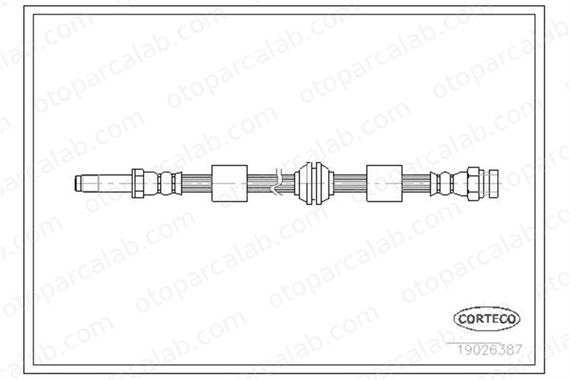CORTECO 19026387 Fren Hortumu Ön Sağ veya Sol VW SHARAN FORD GALAXY I 7335771 7M0611701D