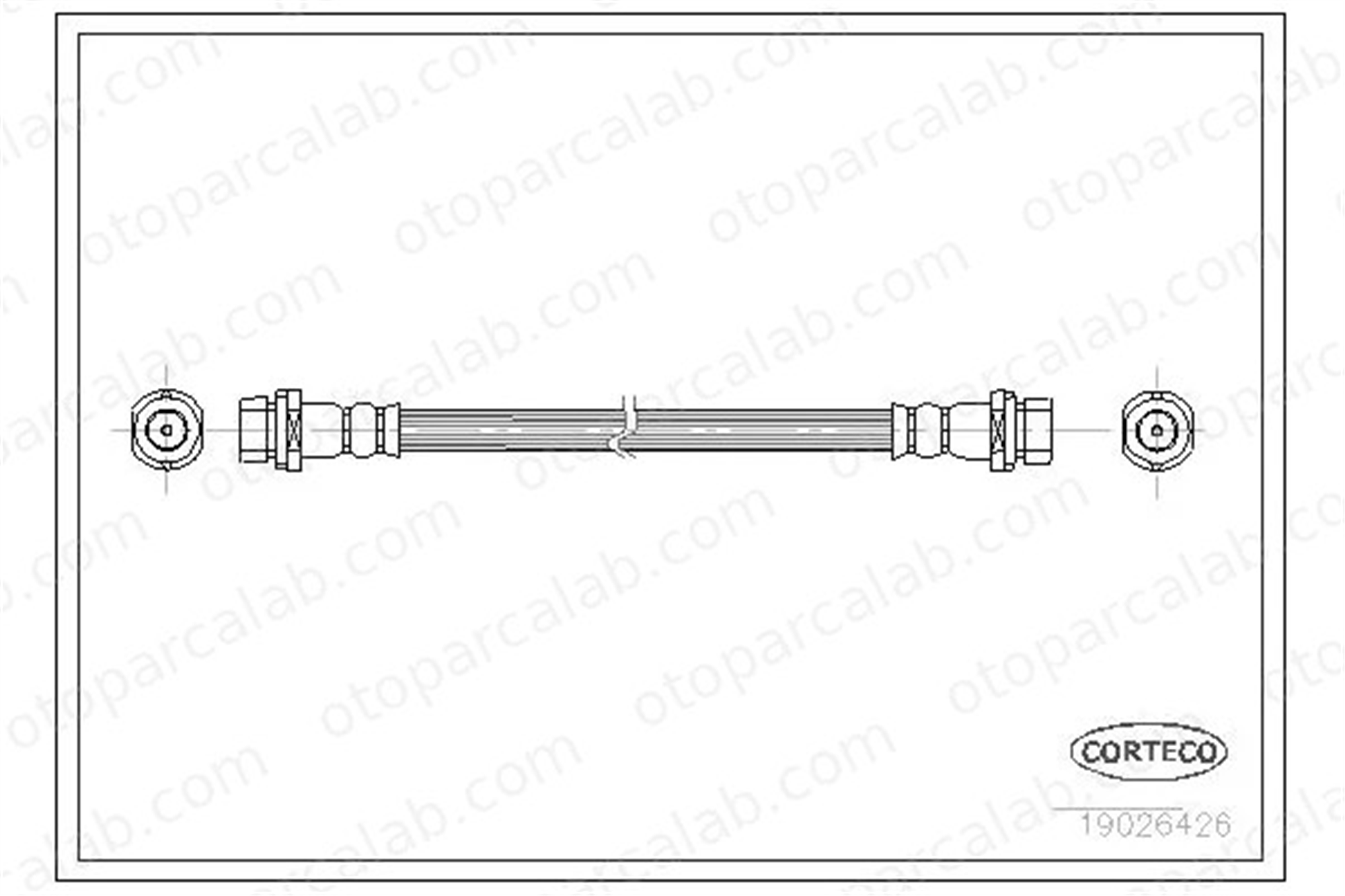 CORTECO 19026426 Fren Hortumu Arka Sağ veya Sol FORD MONDEO I MONDEO I Sedan 6758585 93BB2282AA