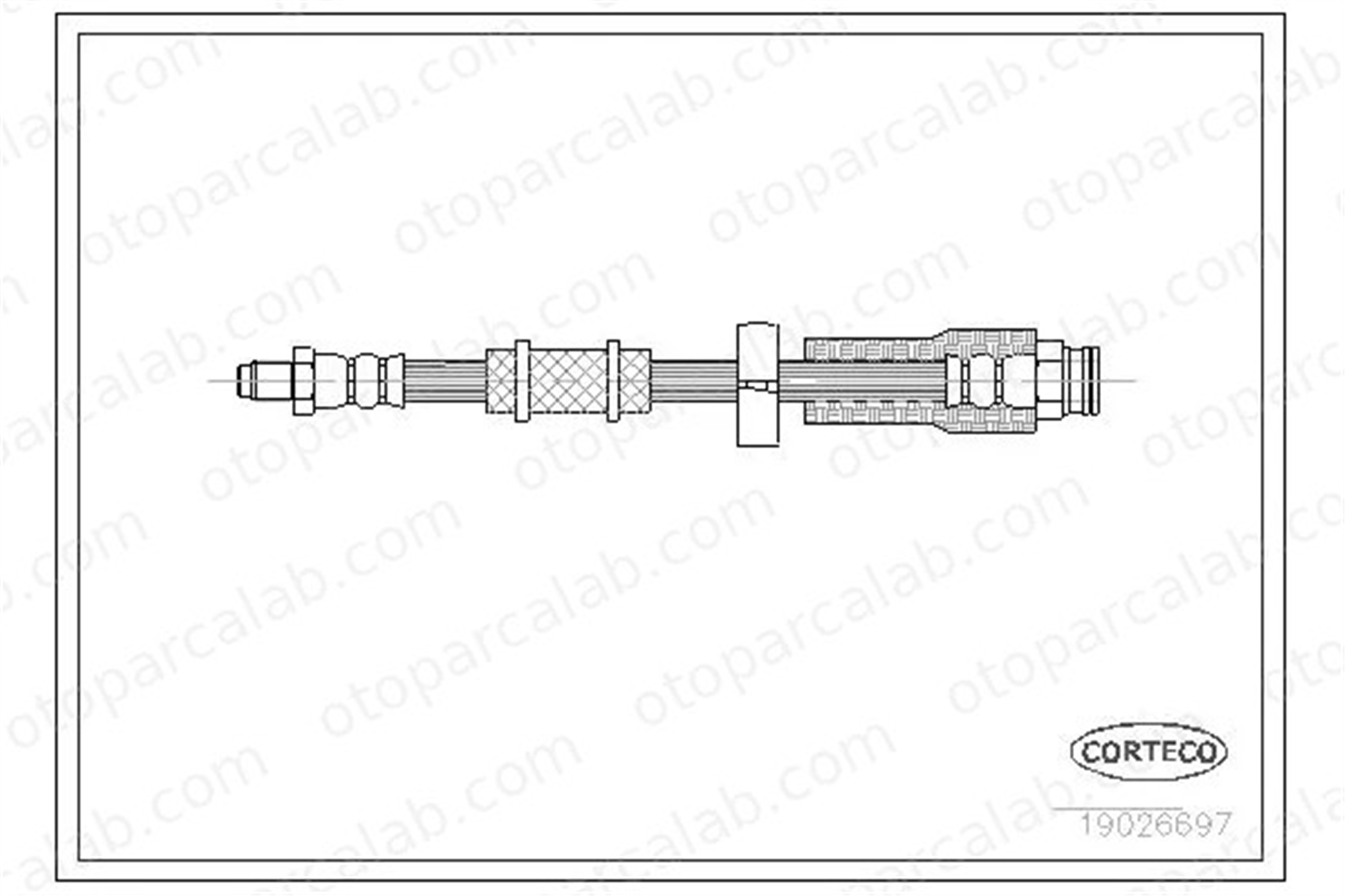 CORTECO 19026697 Fren Hortumu Ön Sağ veya Sol FIAT DUCATO Minibüs/Otobüs DUCATO Platform şasi 1325030080 480696