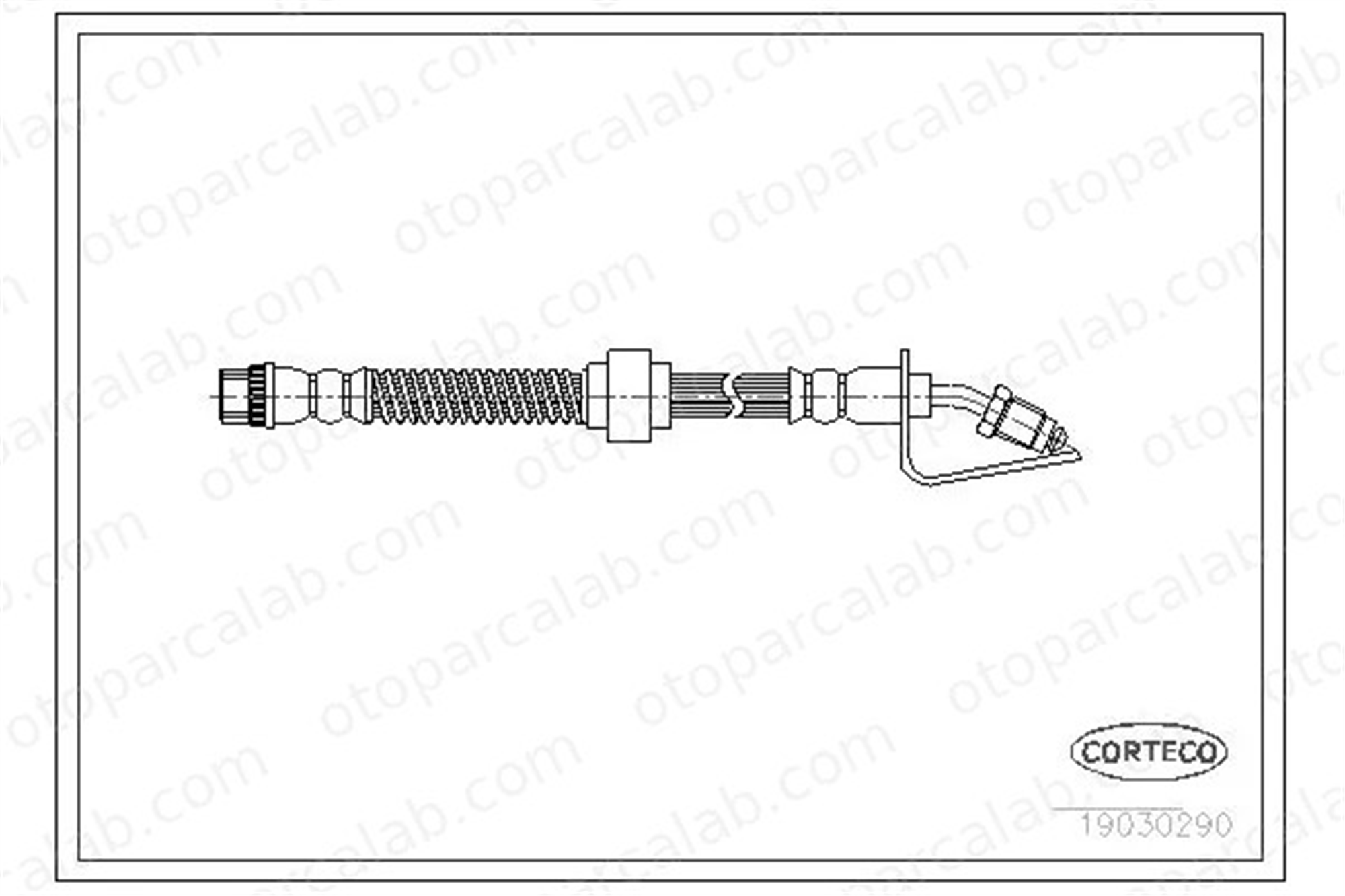 CORTECO 19030290 Fren Hortumu Ön Sağ veya Sol OPEL MOVANO A Panelvan/Van RENAULT MASTER II Minibüs/Otobüs 4500132 9160432
