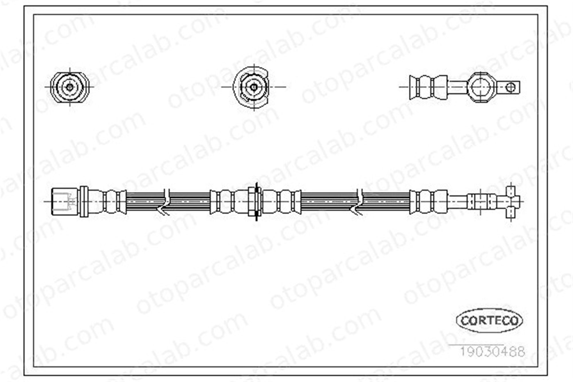 CORTECO 19030488 Fren Hortumu Ön Sağ veya Sol TOYOTA CARINA V 19030488 9094702565