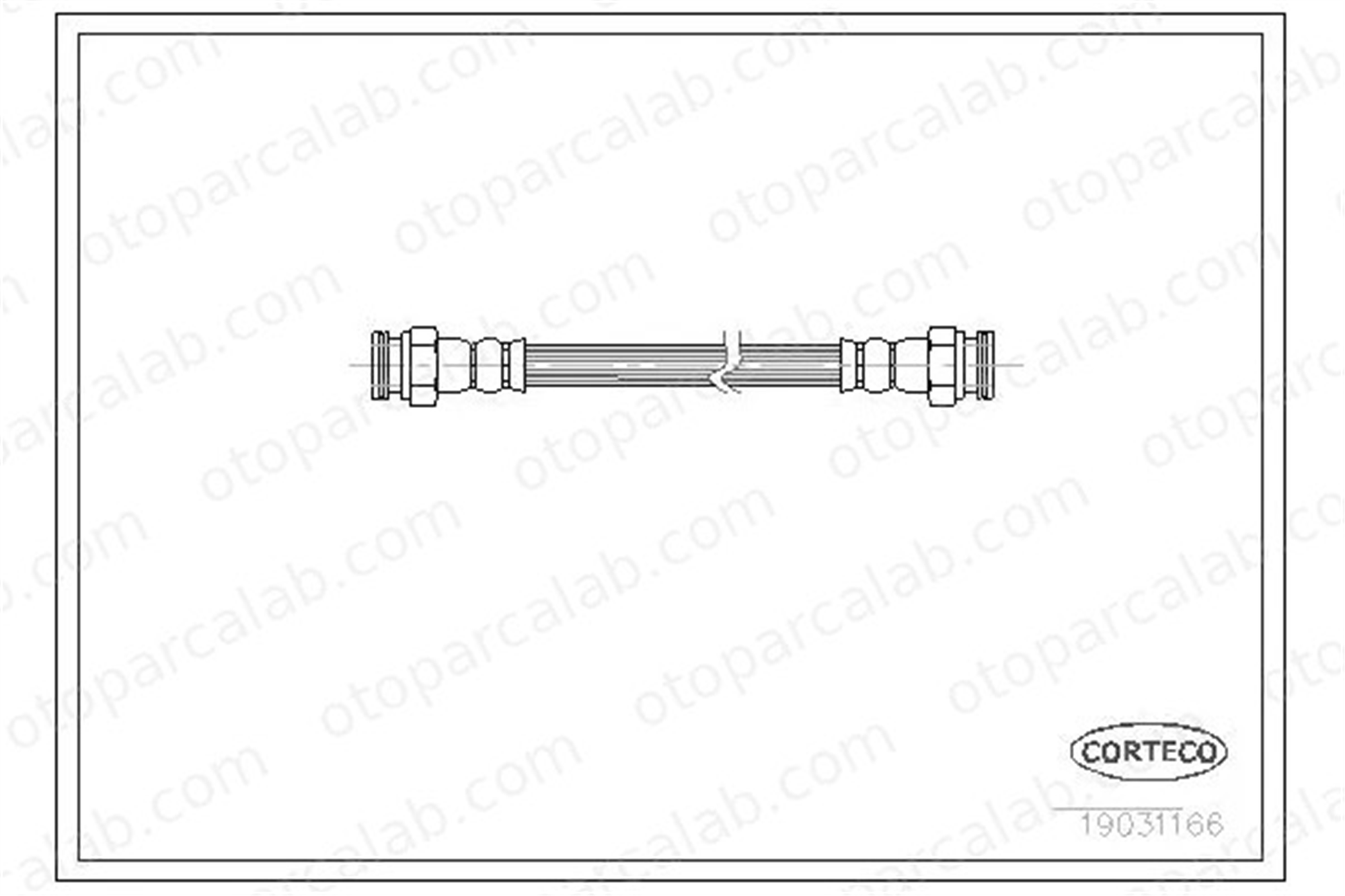 CORTECO 19031166 Fren Hortumu Arka Sağ veya Sol PEUGEOT 607 19031166 4806A2