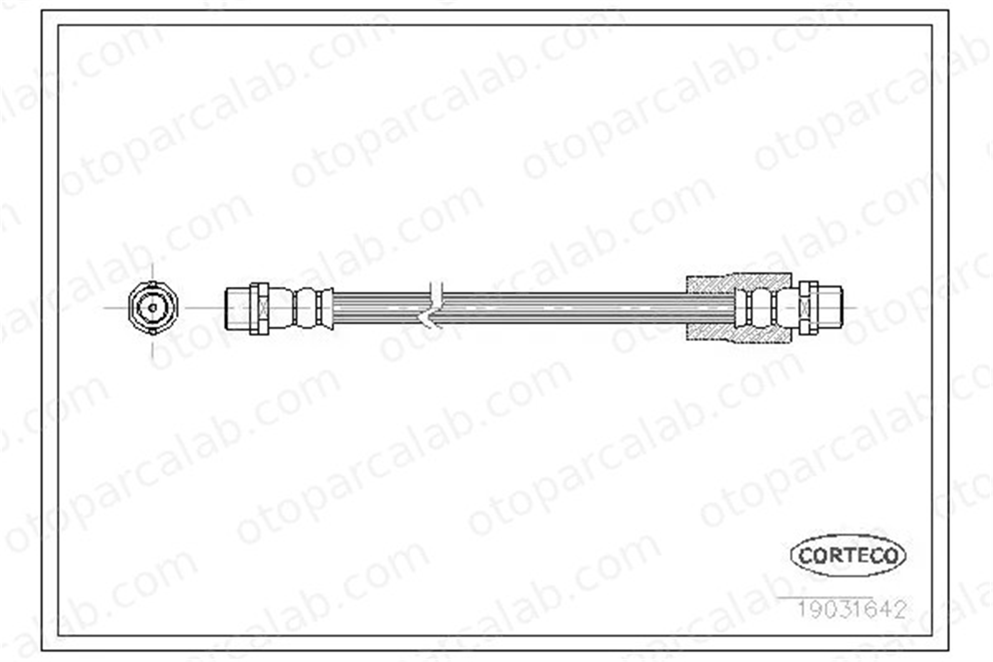 CORTECO 19031642 Fren Hortumu Ön Sağ veya Sol AUDI A4 B6 A4 B6 Avant 8E0611707A