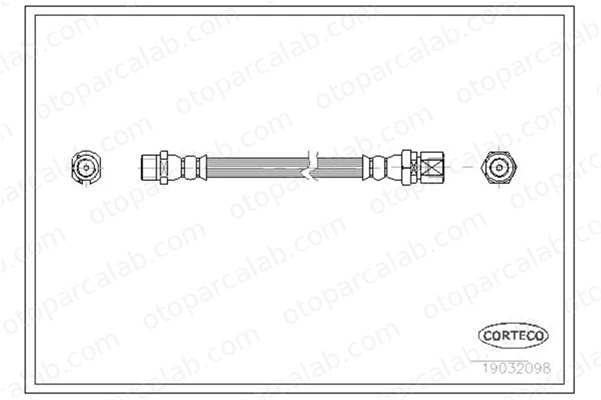 CORTECO 19032098 Fren Hortumu Arka Sağ veya Sol OPEL TIGRA CORSA B 24466633 5562233