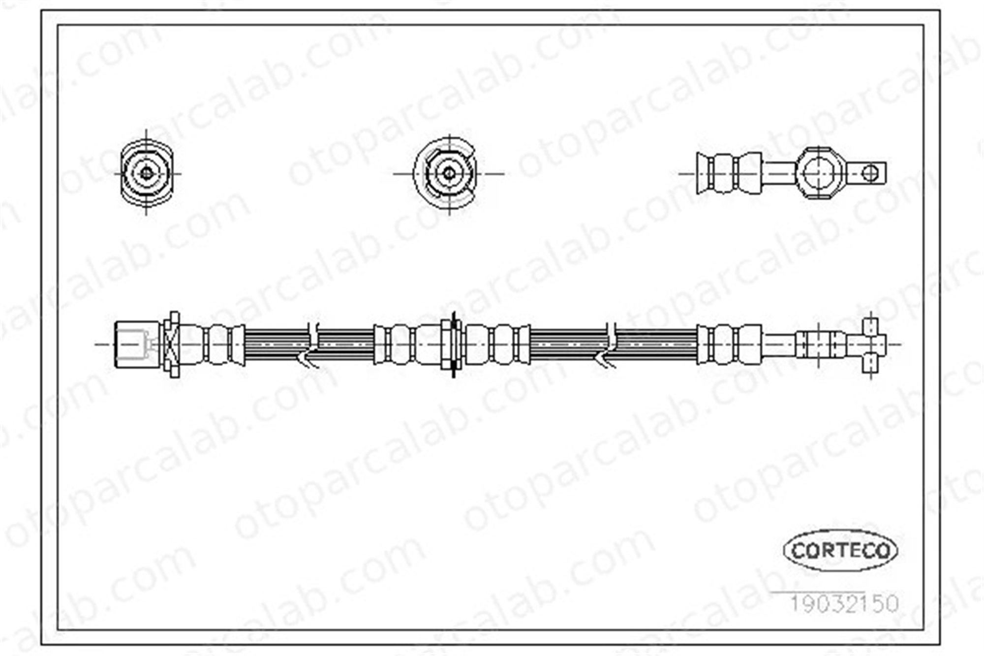CORTECO 19032150 Fren Hortumu Ön Sağ veya Sol TOYOTA CELICA Hatchback CELICA Coupe 19032150 9094702550