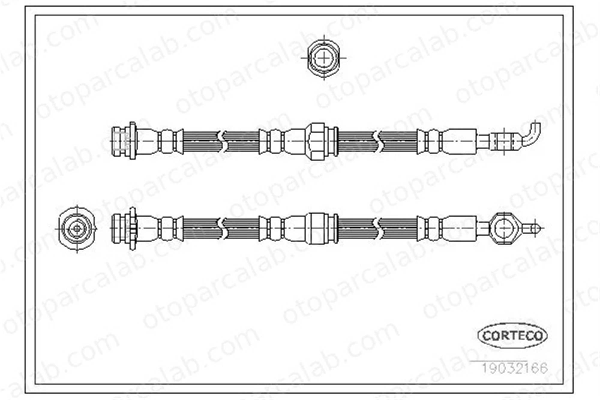 CORTECO 19032166 Fren Hortumu Ön Sağ veya Sol ISUZU TROOPER I TROOPER I Açık arazi aracı 19032166 8944033223