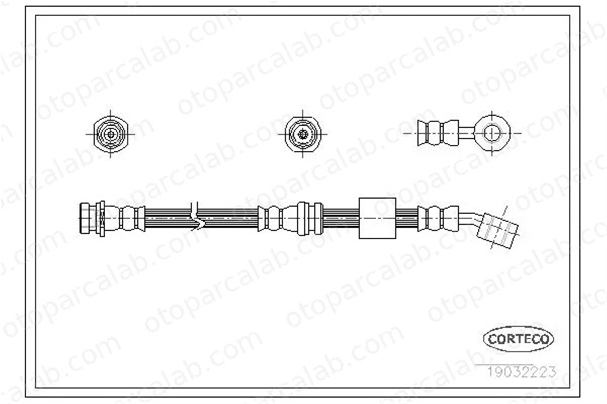 CORTECO 19032223 Fren Hortumu Ön Sağ SUZUKI VITARA VITARA Cabrio 19032223 5154060A31