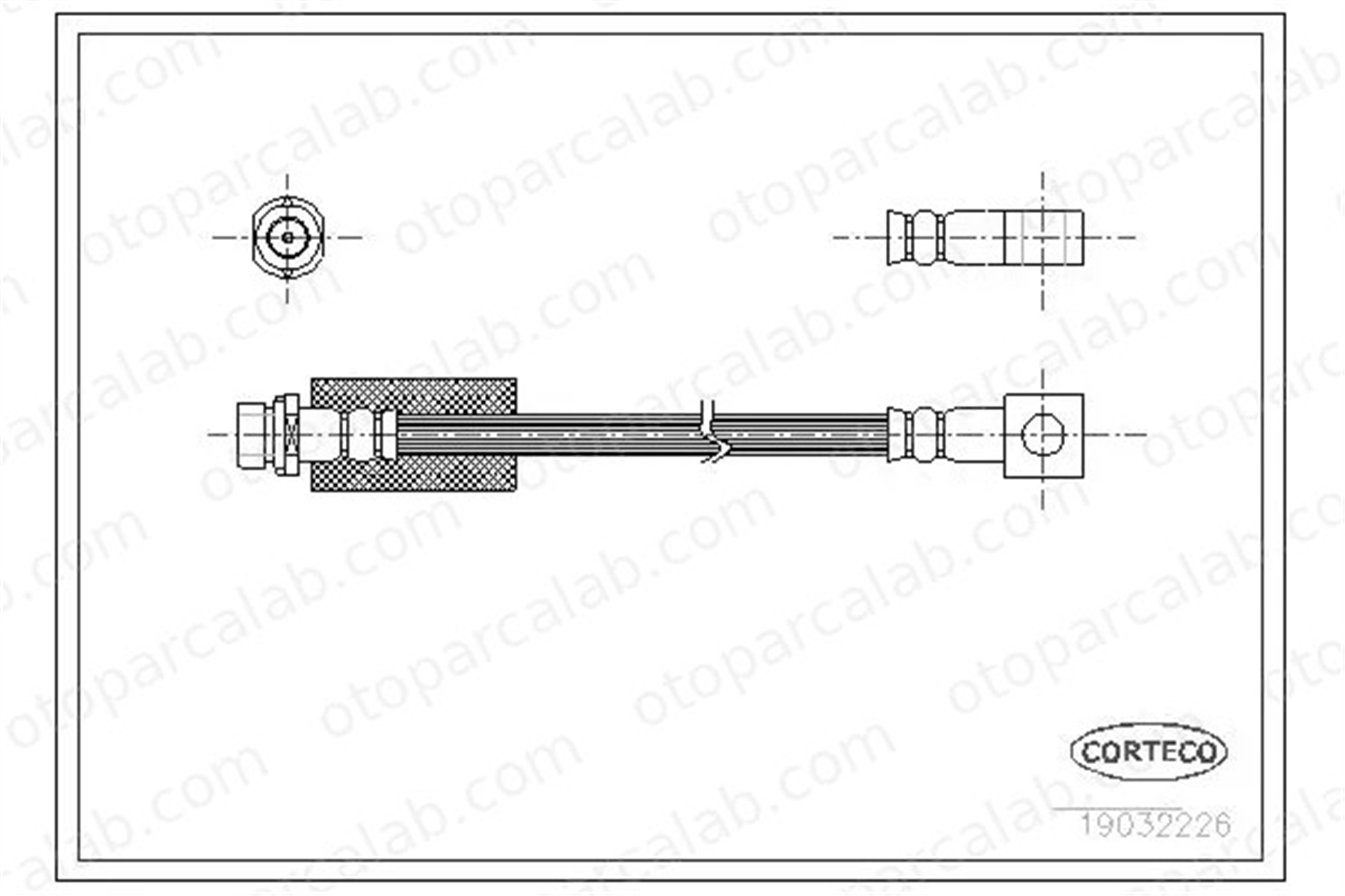 CORTECO 19032226 Fren Hortumu Arka Sağ veya Sol FORD MONDEO I Turnier MONDEO II Turnier 19032226 6784917