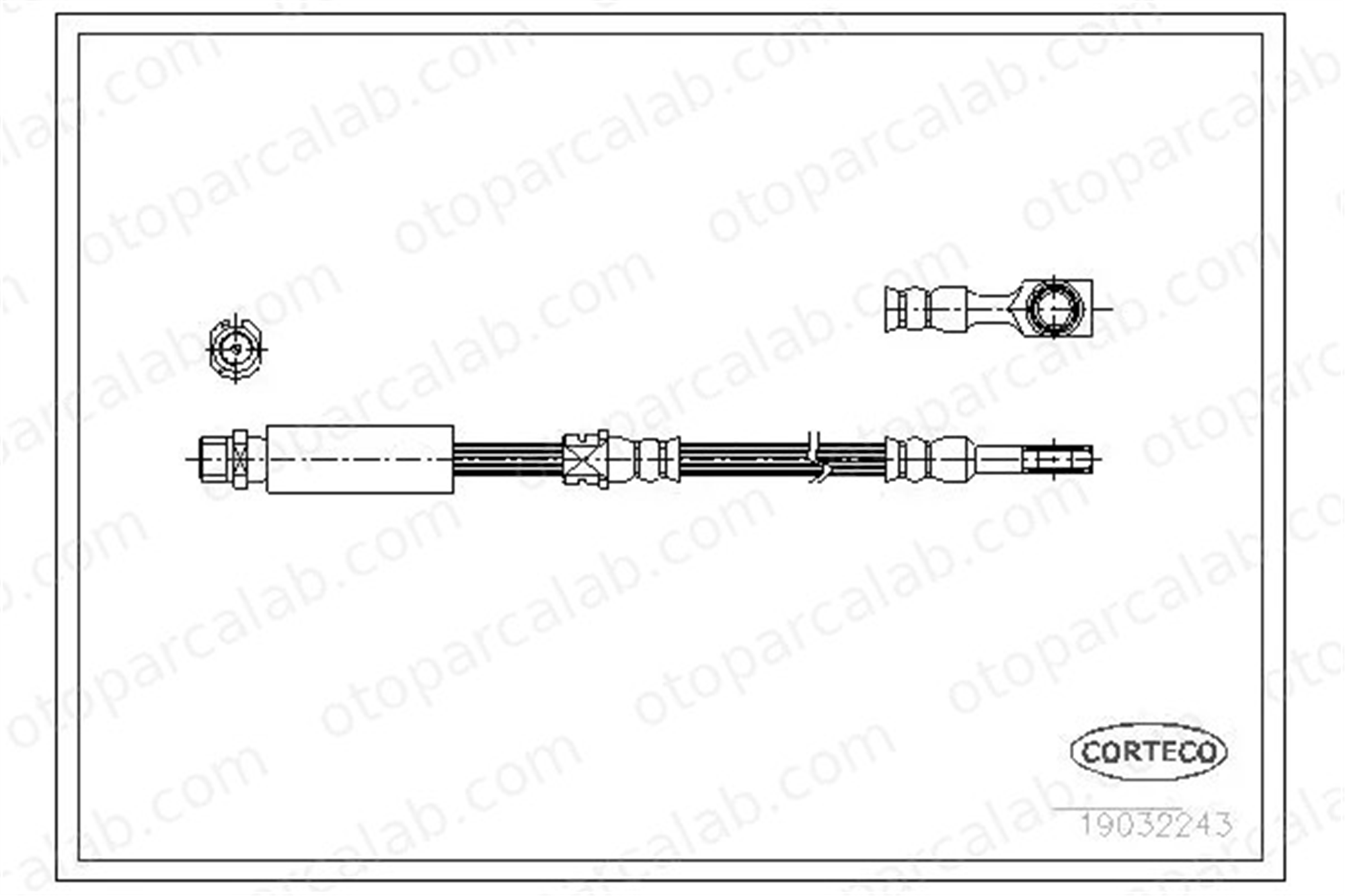 CORTECO 19032243 Fren Hortumu Ön Sağ veya Sol OPEL ASTRA G Station wagon ASTRA G Sedan 562377 90498319